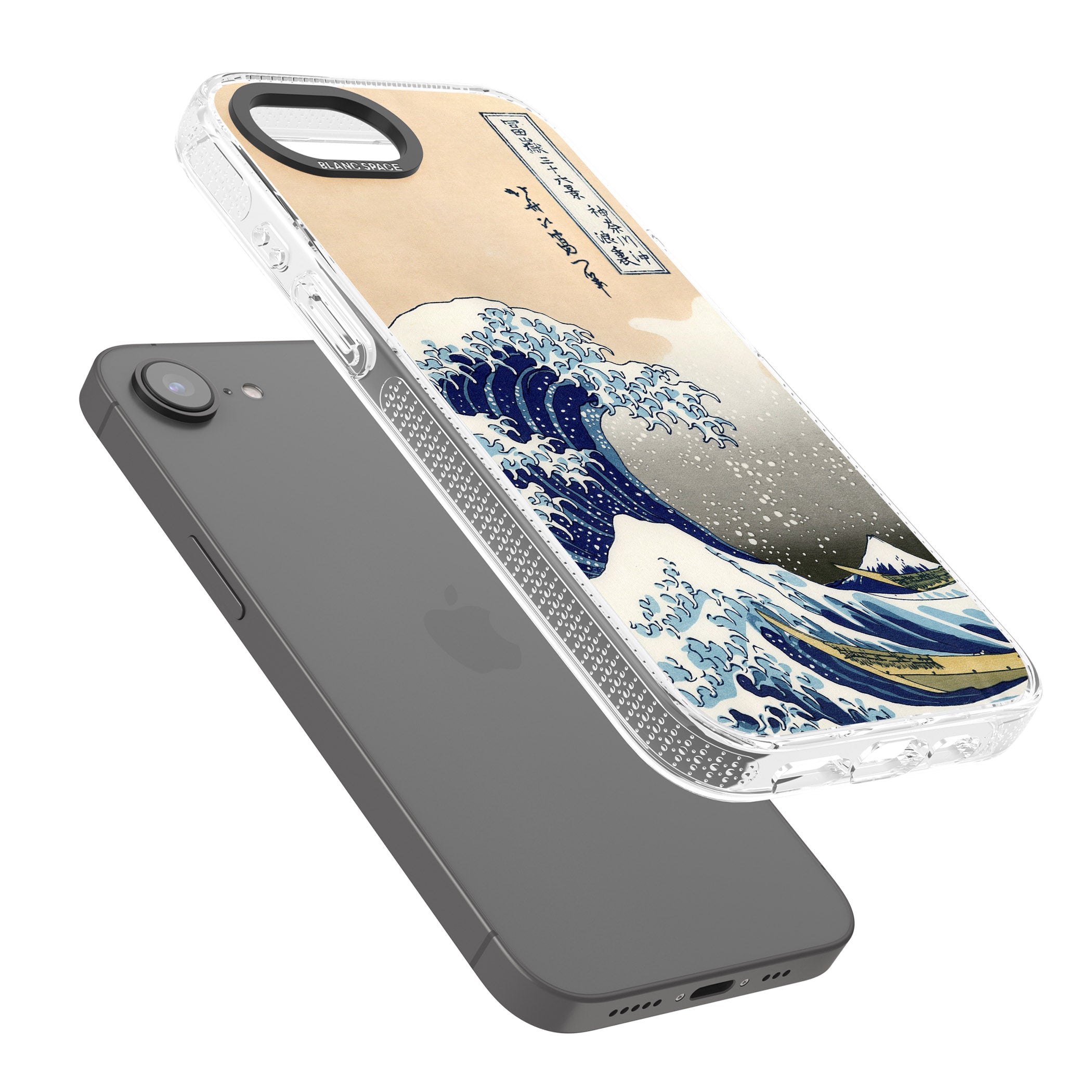 Great Wave iPhone 16e Clear Case Impact Air - Blanc Space