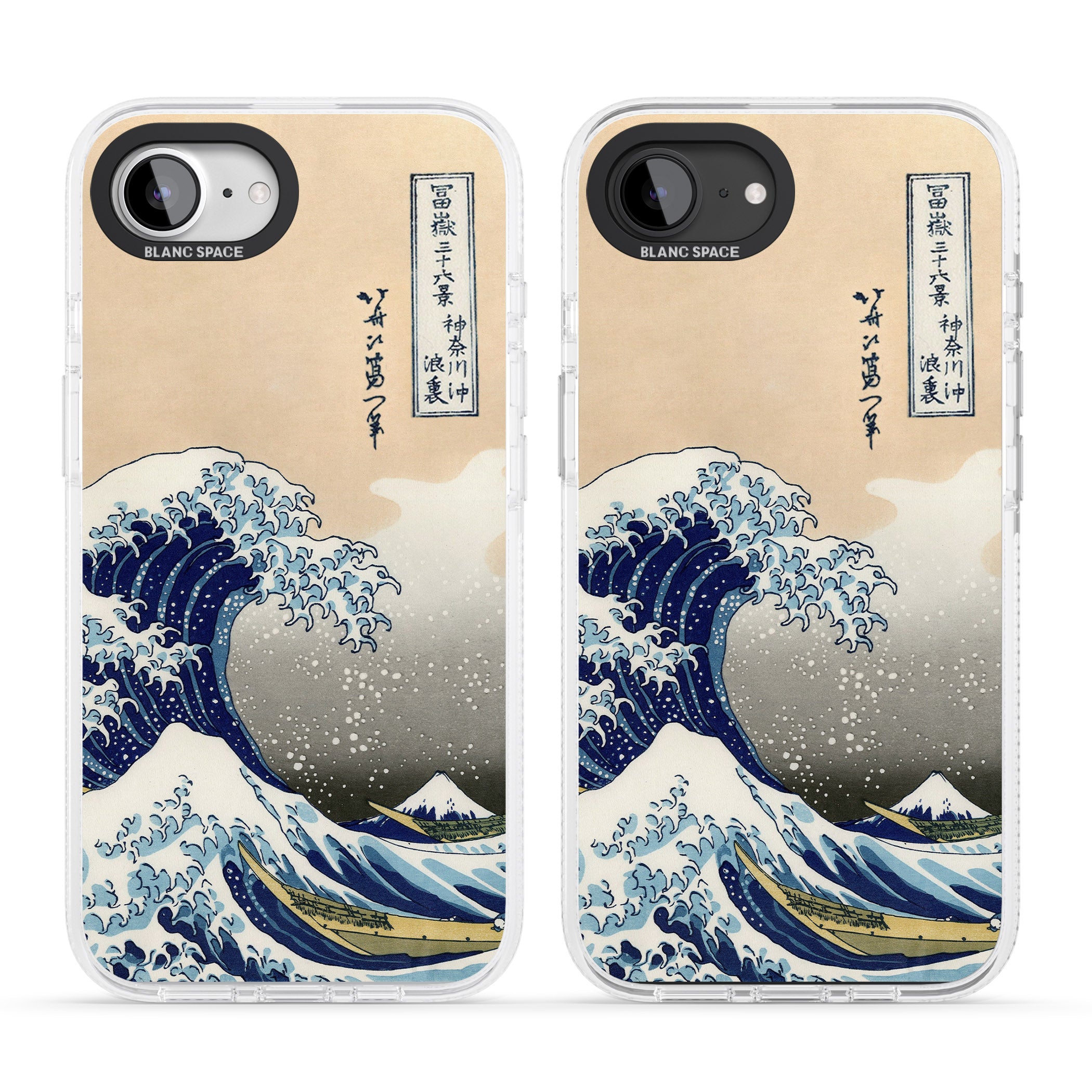 Great Wave iPhone 16e Clear Case Impact Air - Blanc Space