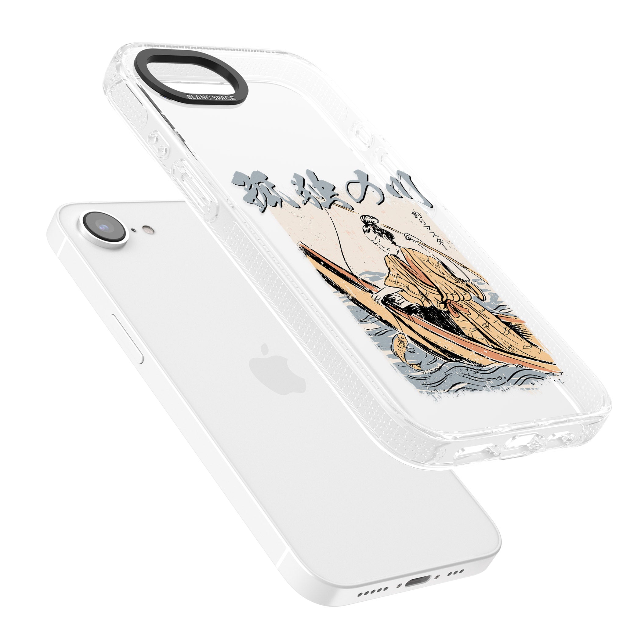 Japanese River iPhone 16e Clear Case Impact Air - Blanc Space