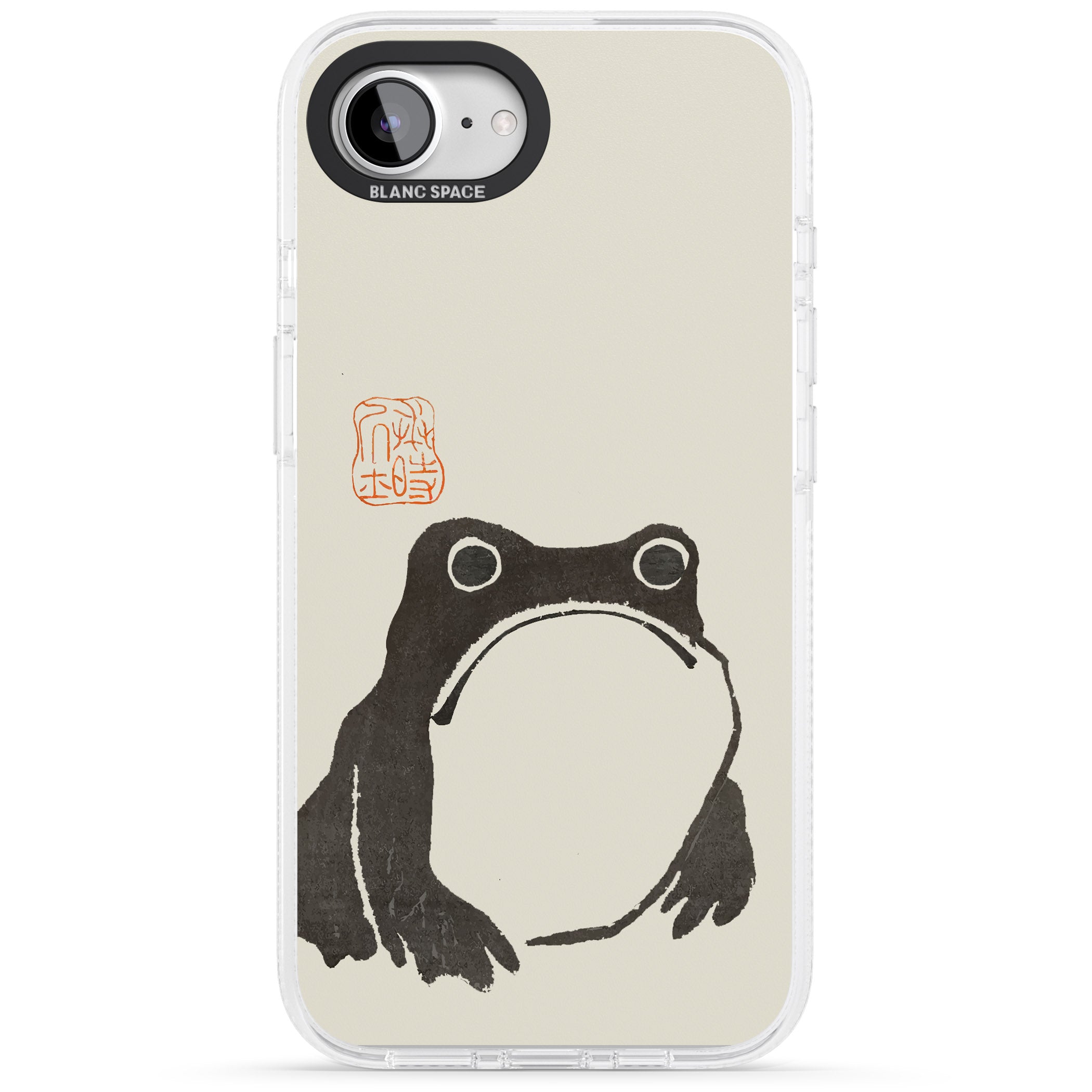 Matsumoto Hoji Frog iPhone 16e Clear Case Impact Air - Blanc Space