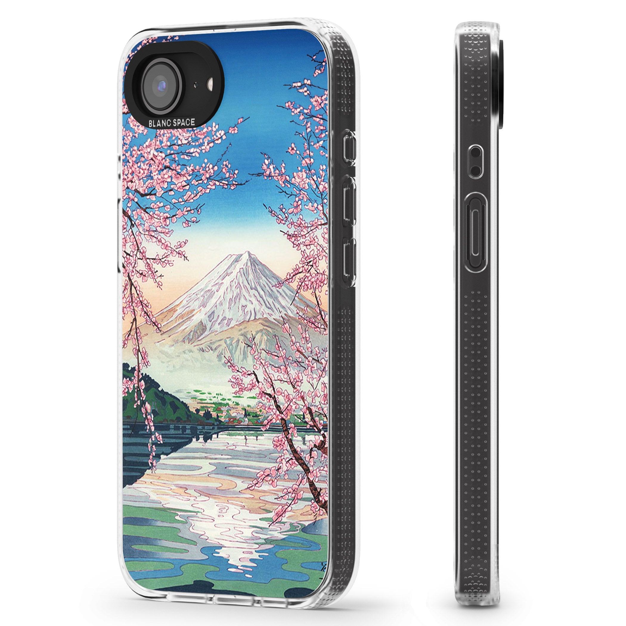 Mt. Fuji from Lake Kawaguchi iPhone 16e Clear Case Impact Air - Blanc Space