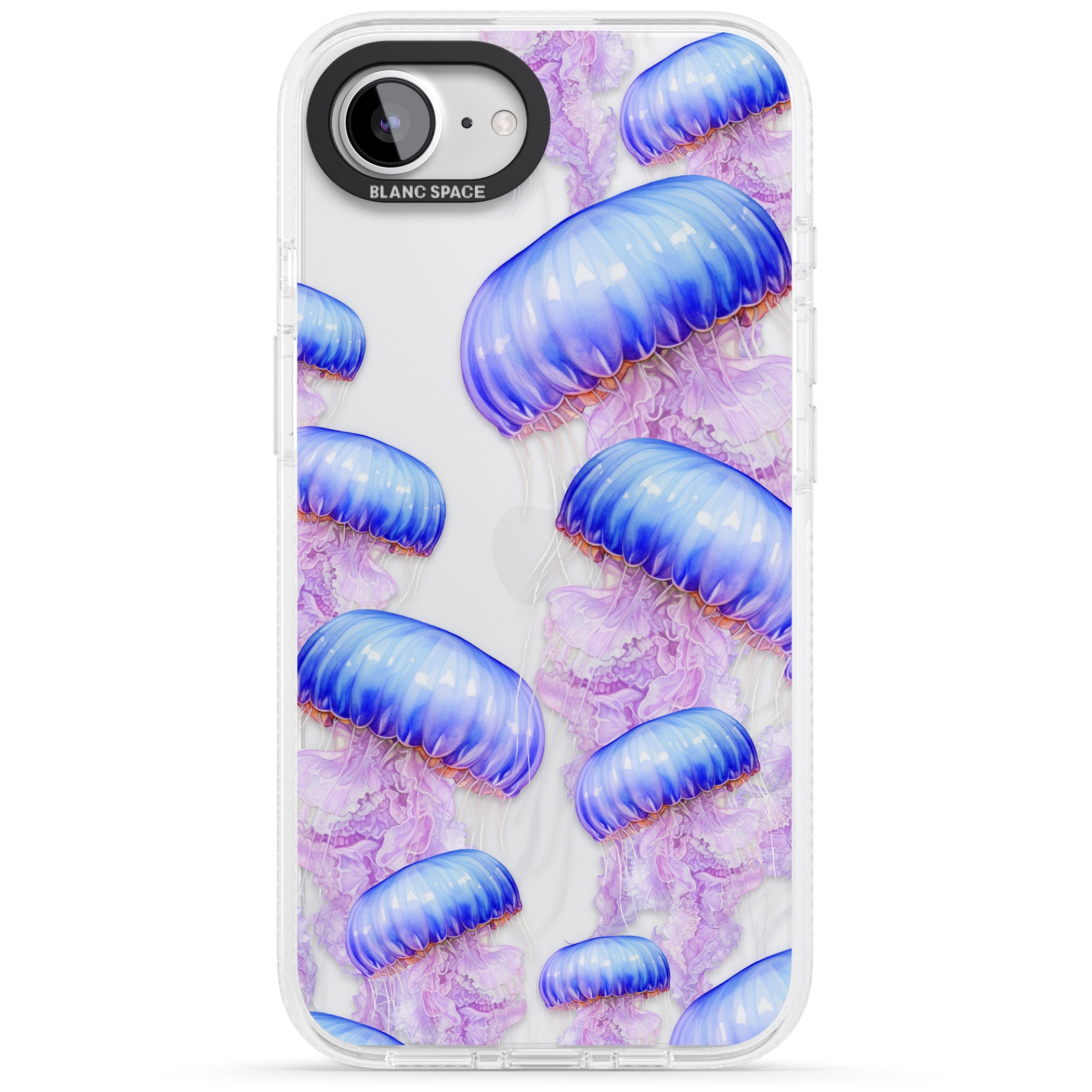 Jellyfish iPhone 16e Clear Case Impact Air - Blanc Space