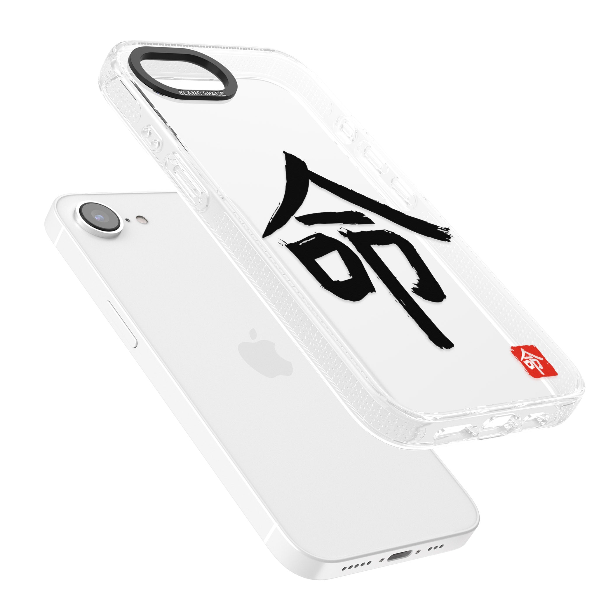 Japanese Kanji - Life iPhone 16e Clear Case Impact Air - Blanc Space