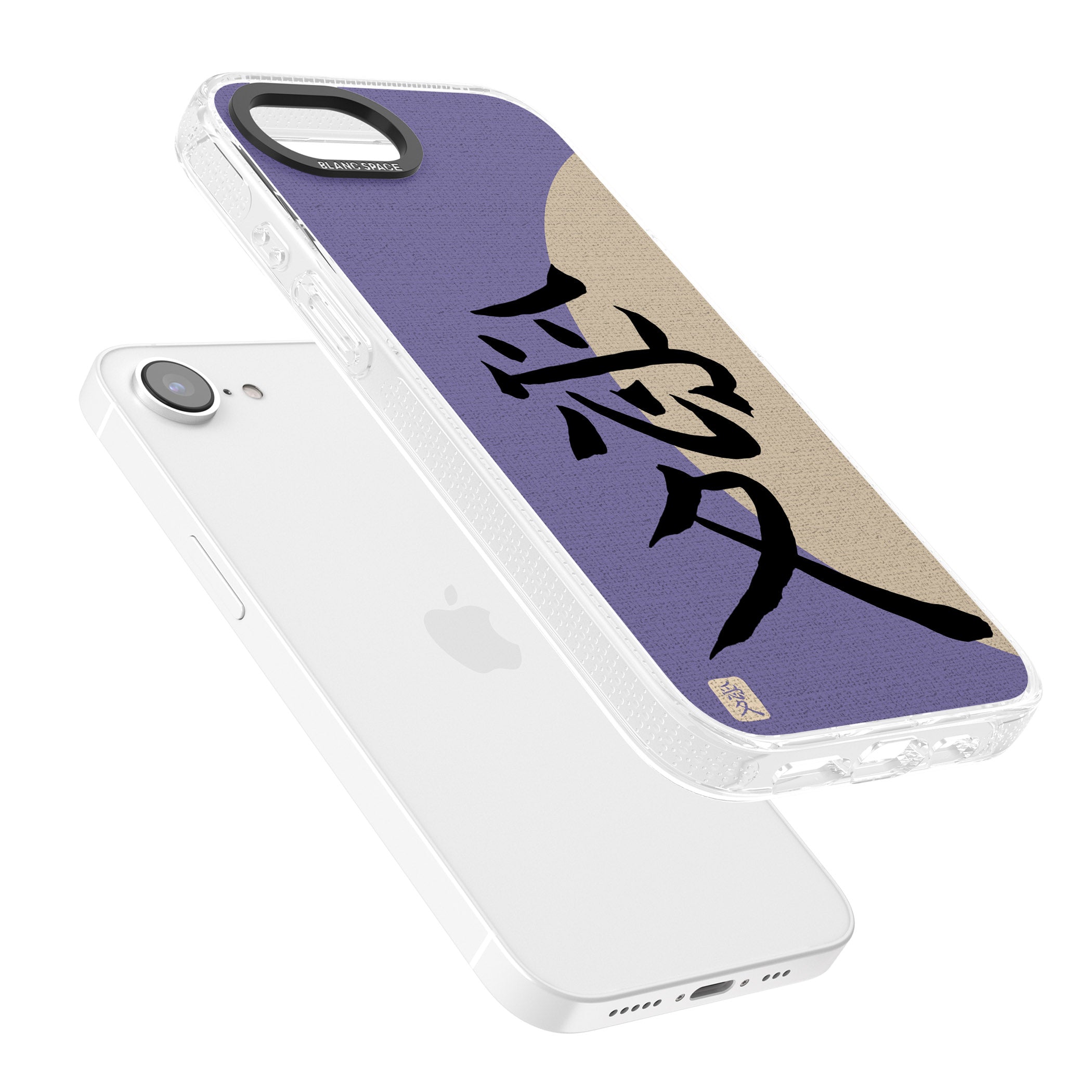 Vintage Japanese Kanji - Love iPhone 16e Clear Case Impact Air - Blanc Space