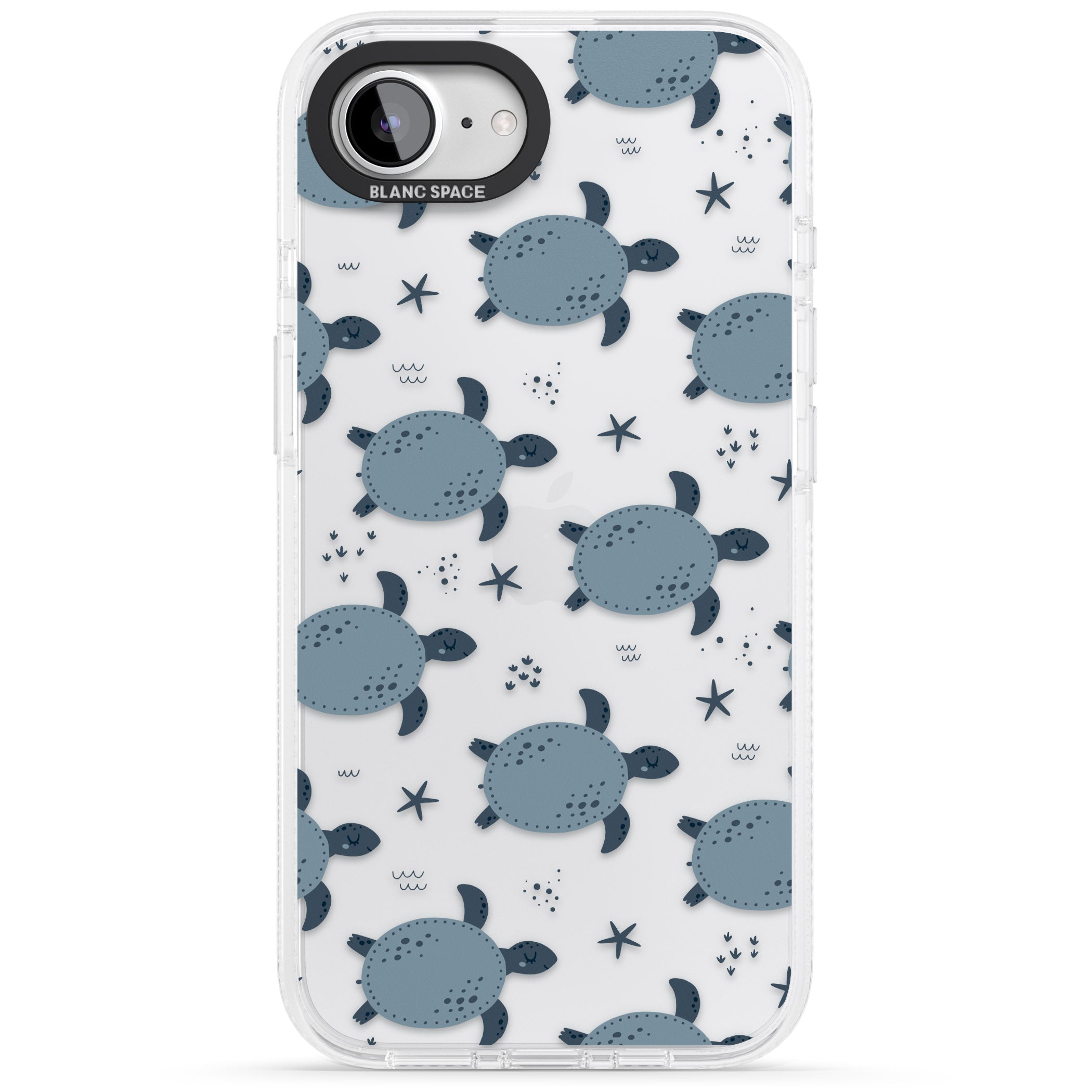 Under The Sea Patterns Sea Turtles (Clear) iPhone 16e Clear Case Impact Air - Blanc Space