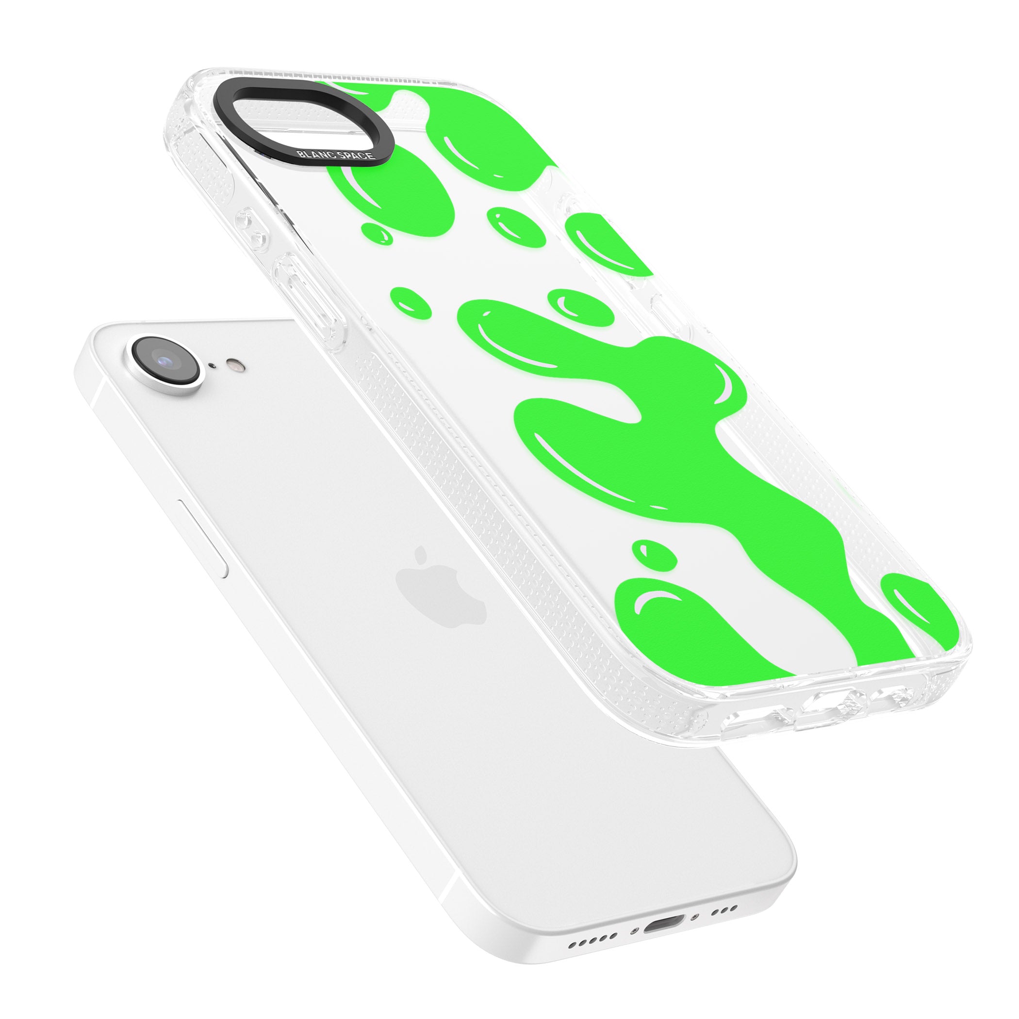 Green Lava Lamp iPhone 16e Clear Case Impact Air - Blanc Space