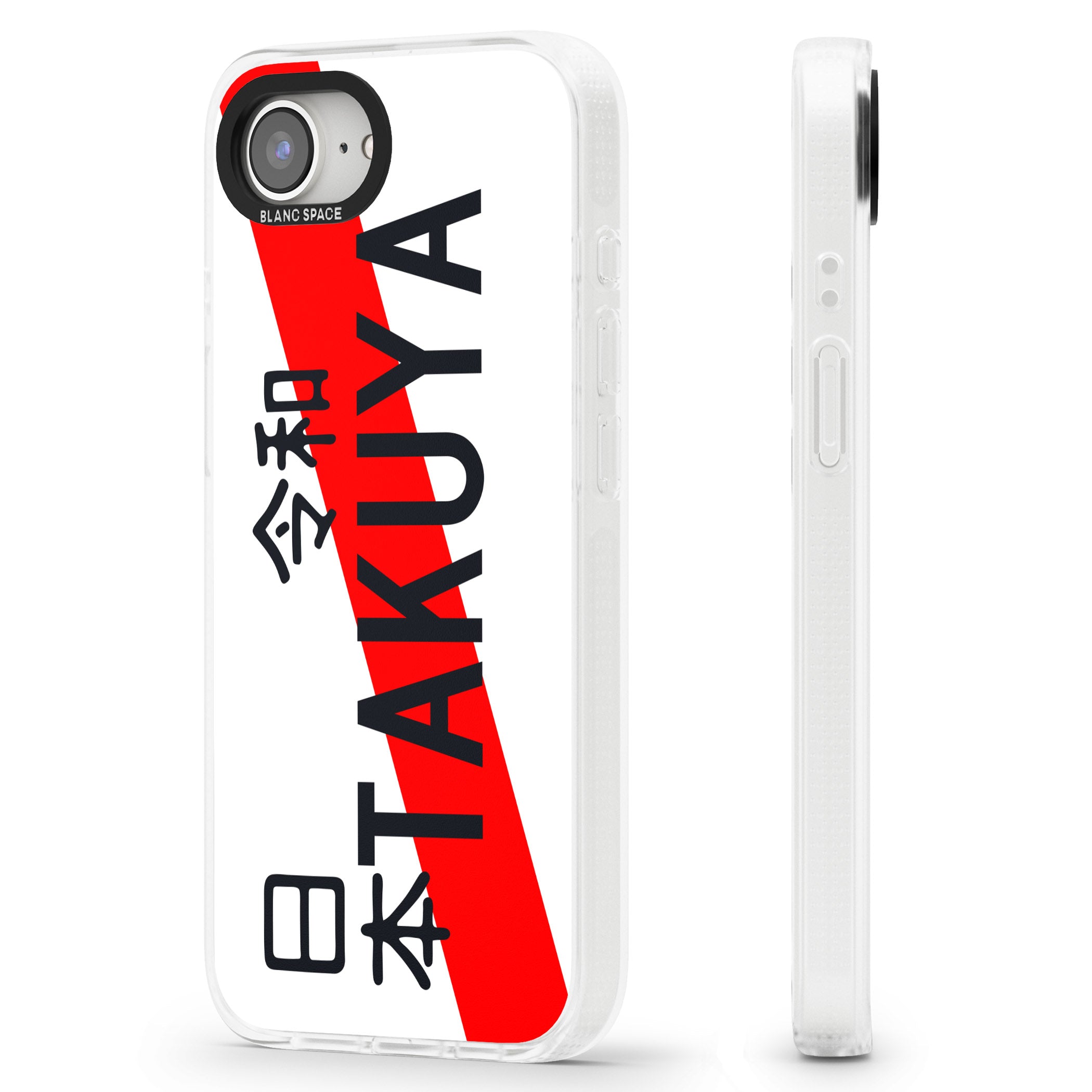 Japanese License Plate iPhone 16e Clear Case Impact Air - Blanc Space