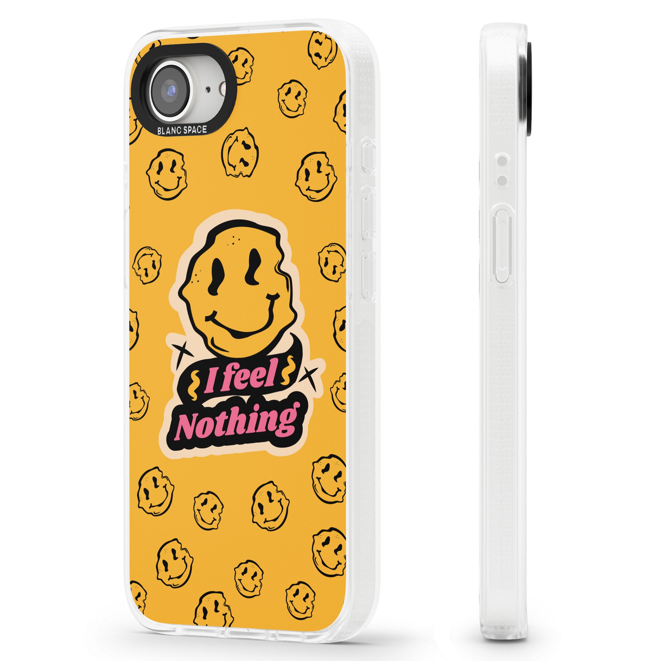 I feel nothing iPhone 16e Clear Case Impact Air - Blanc Space