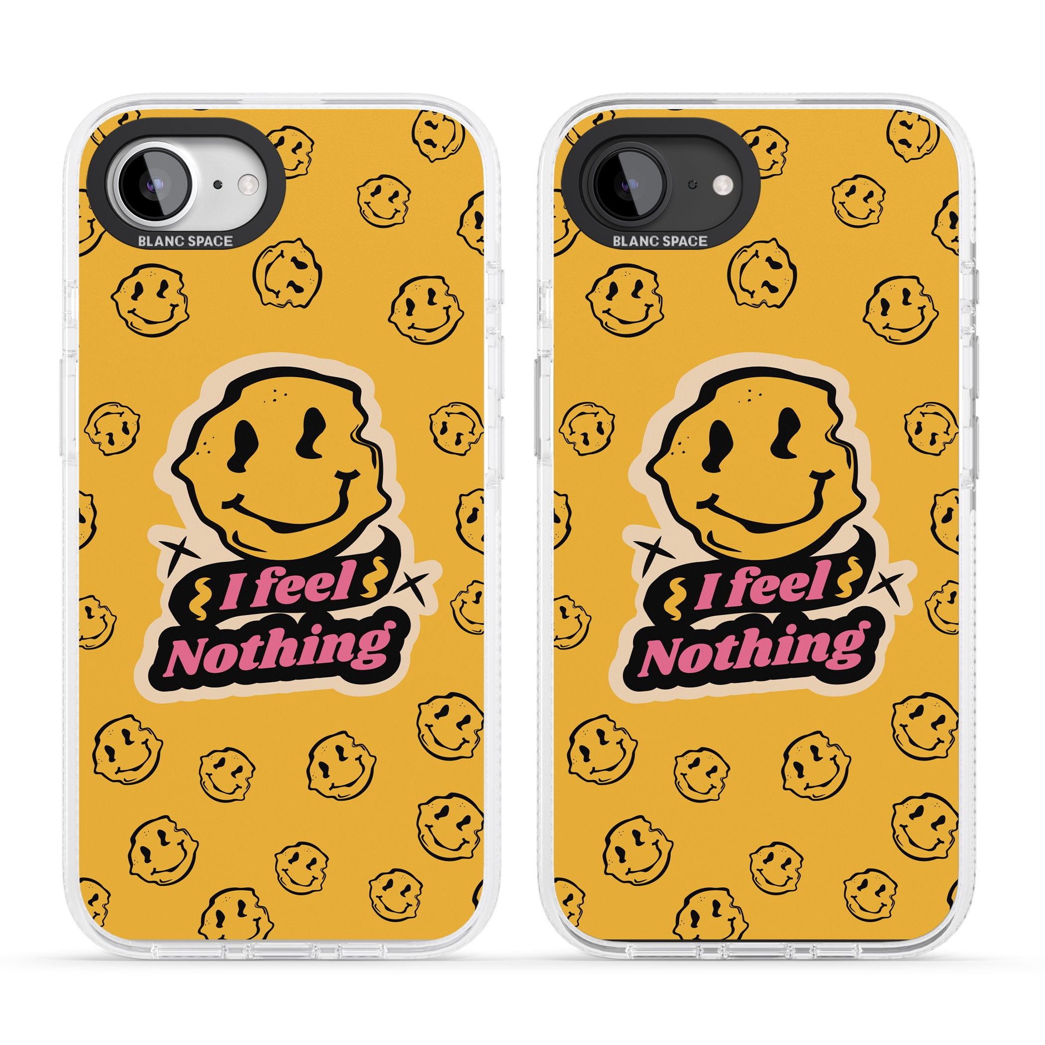 I feel nothing iPhone 16e Clear Case Impact Air - Blanc Space
