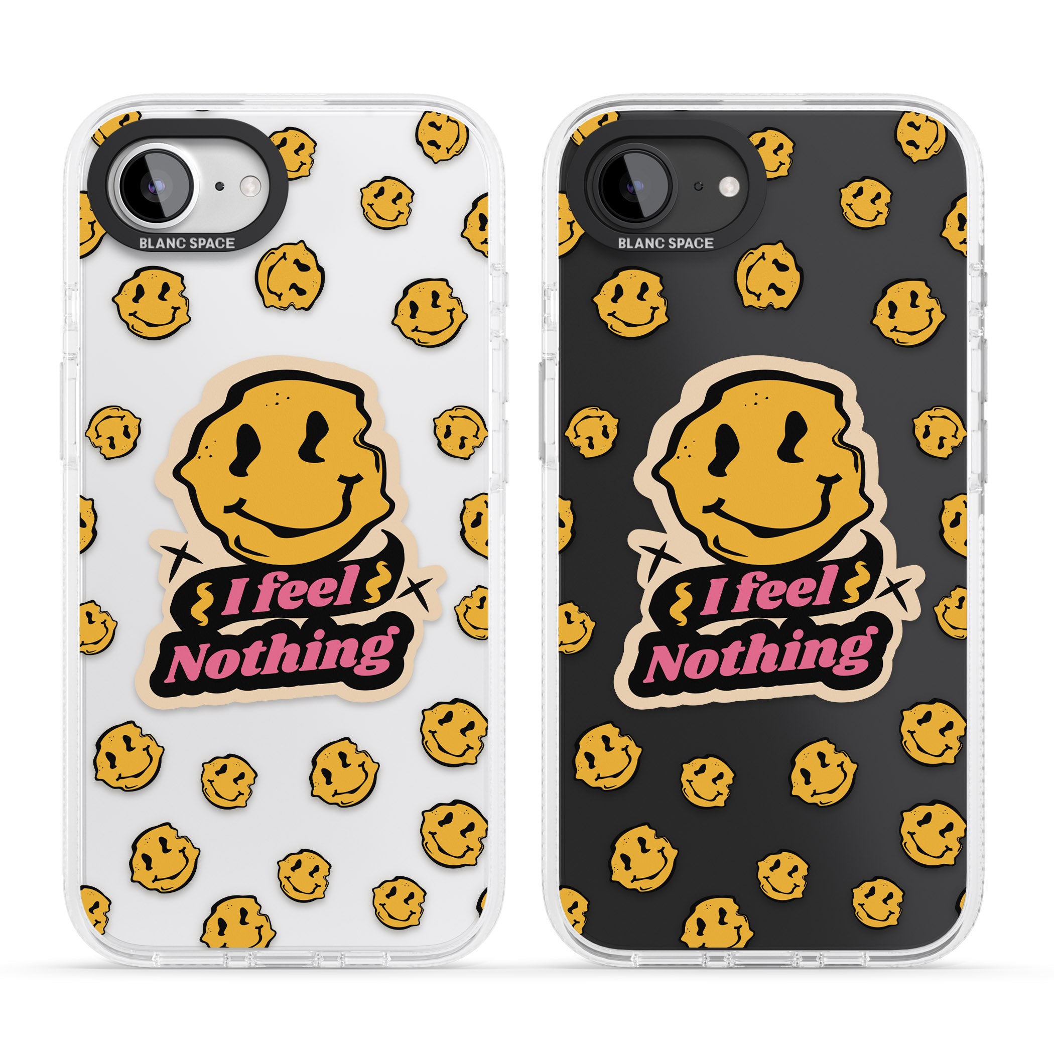 I feel nothing (Clear) iPhone 16e Clear Case Impact Air - Blanc Space