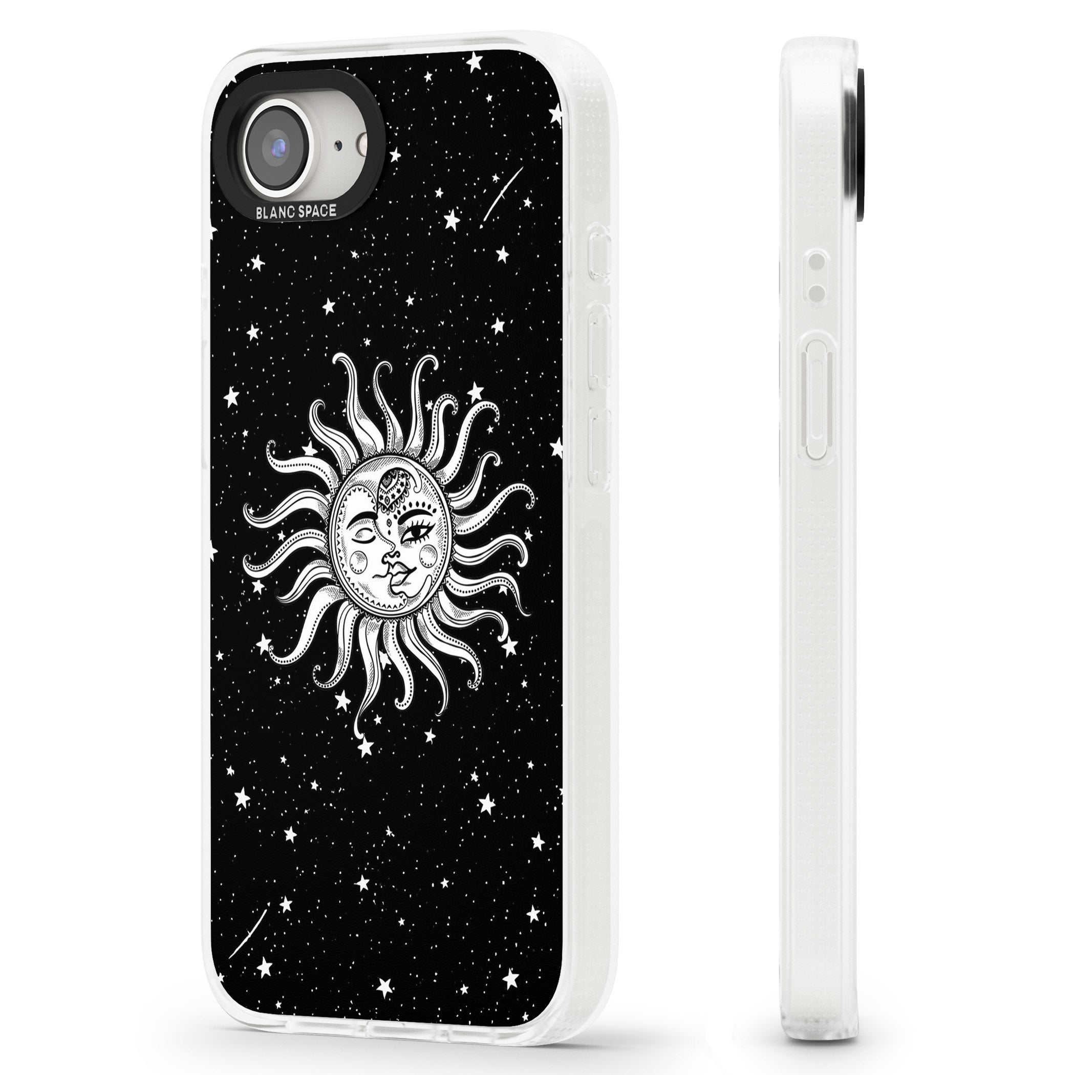 Mystic Sun Moon iPhone 16e Clear Case Impact Air - Blanc Space