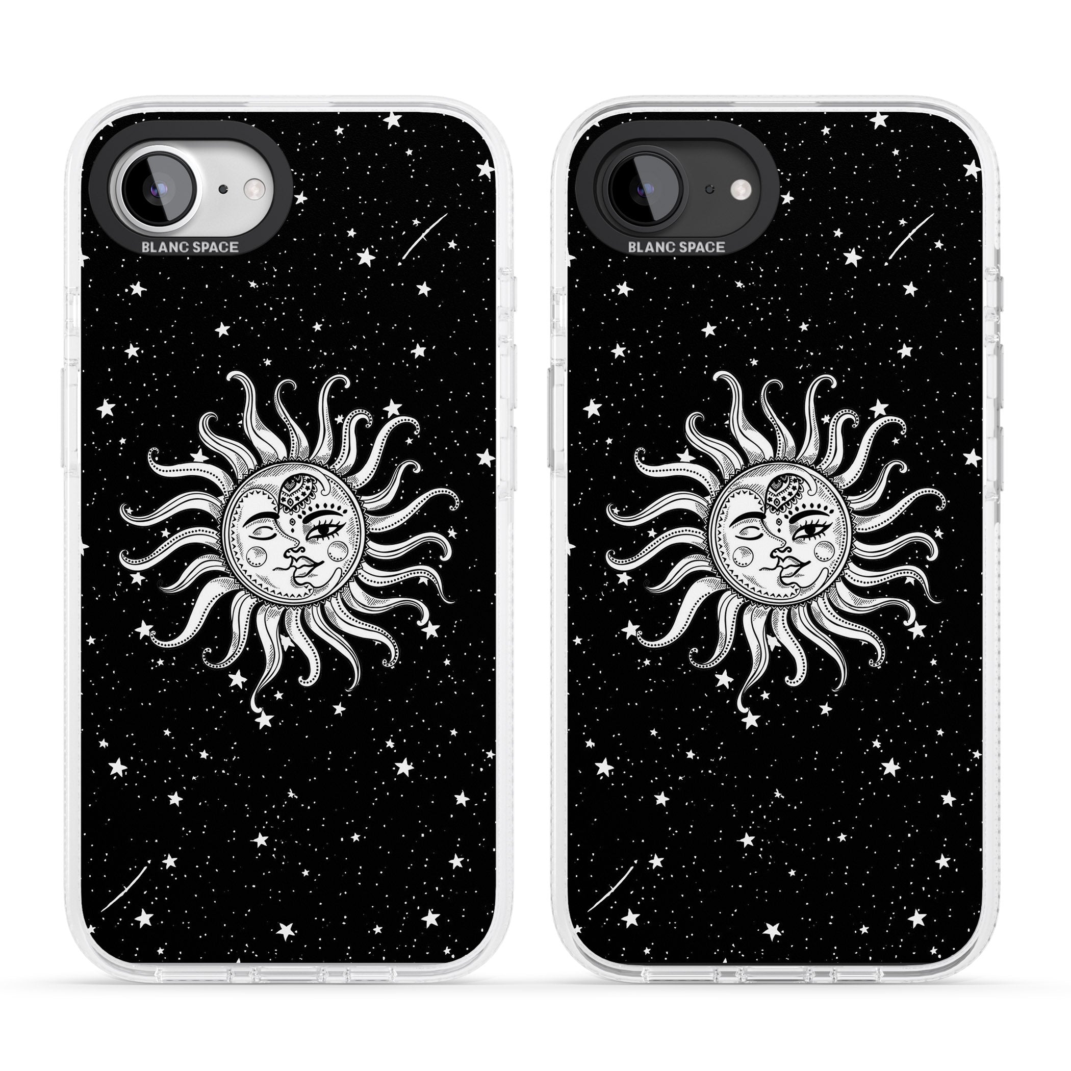 Mystic Sun Moon iPhone 16e Clear Case Impact Air - Blanc Space