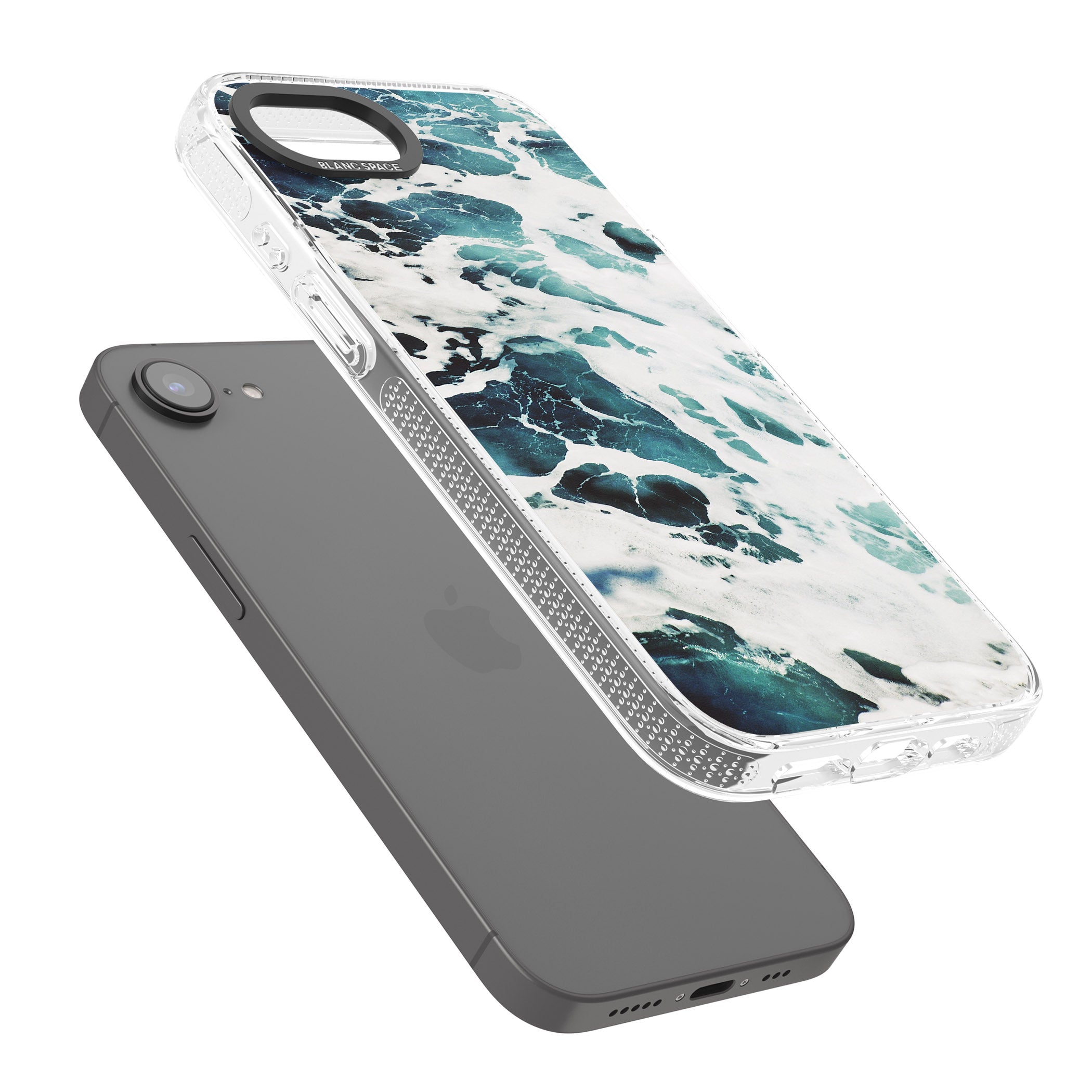 Ocean Waves Photograph iPhone 16e Clear Case Impact Air - Blanc Space