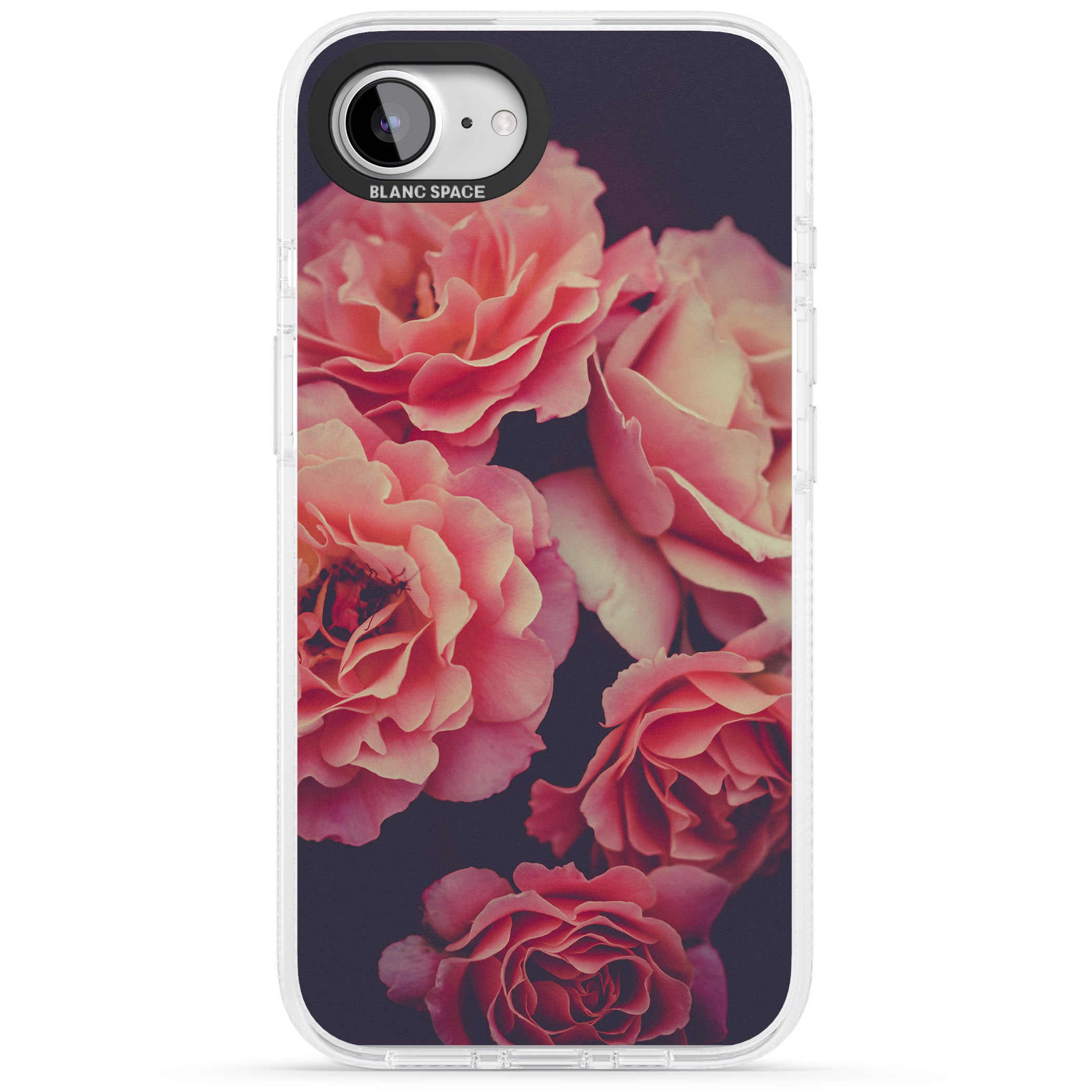 Pink Roses Photograph iPhone 16e Clear Case Impact Air - Blanc Space