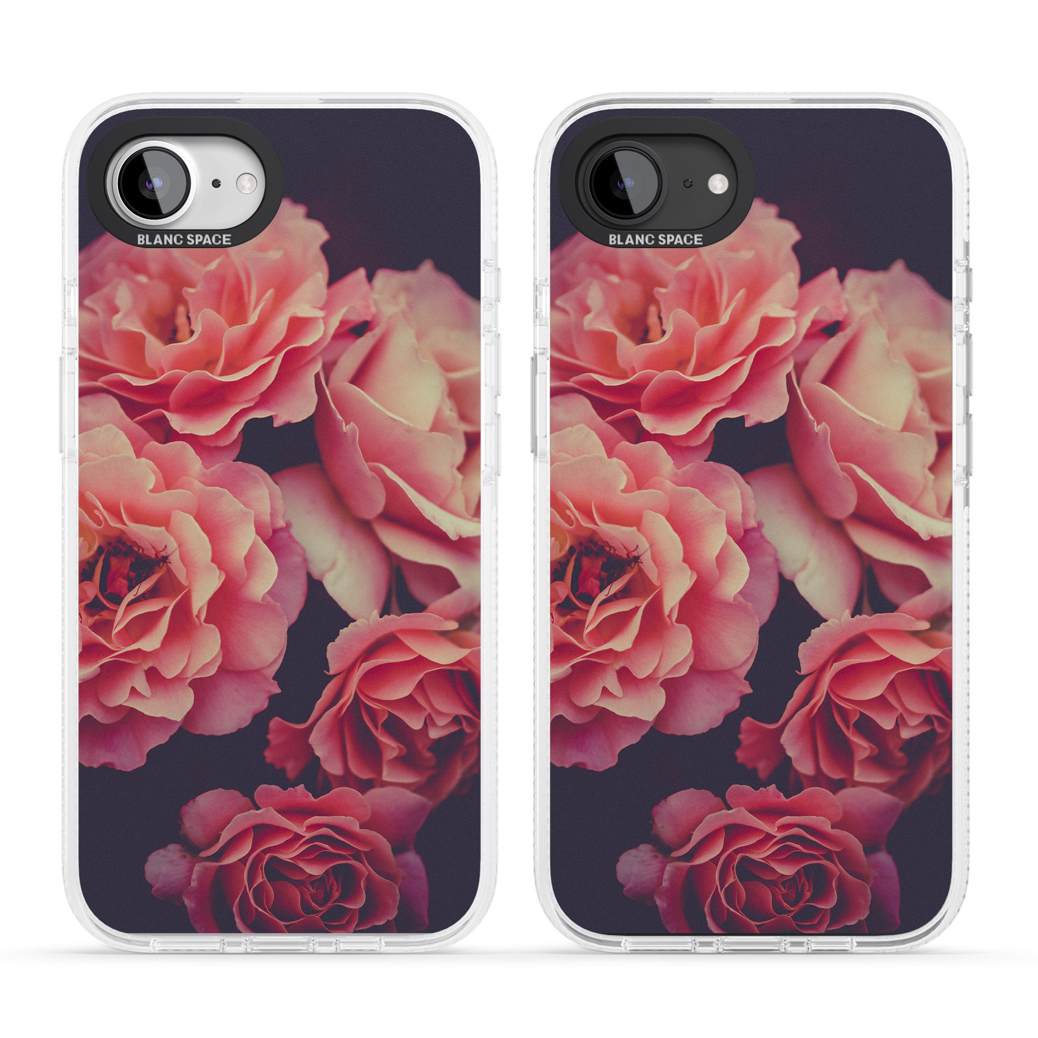 Pink Roses Photograph iPhone 16e Clear Case Impact Air - Blanc Space