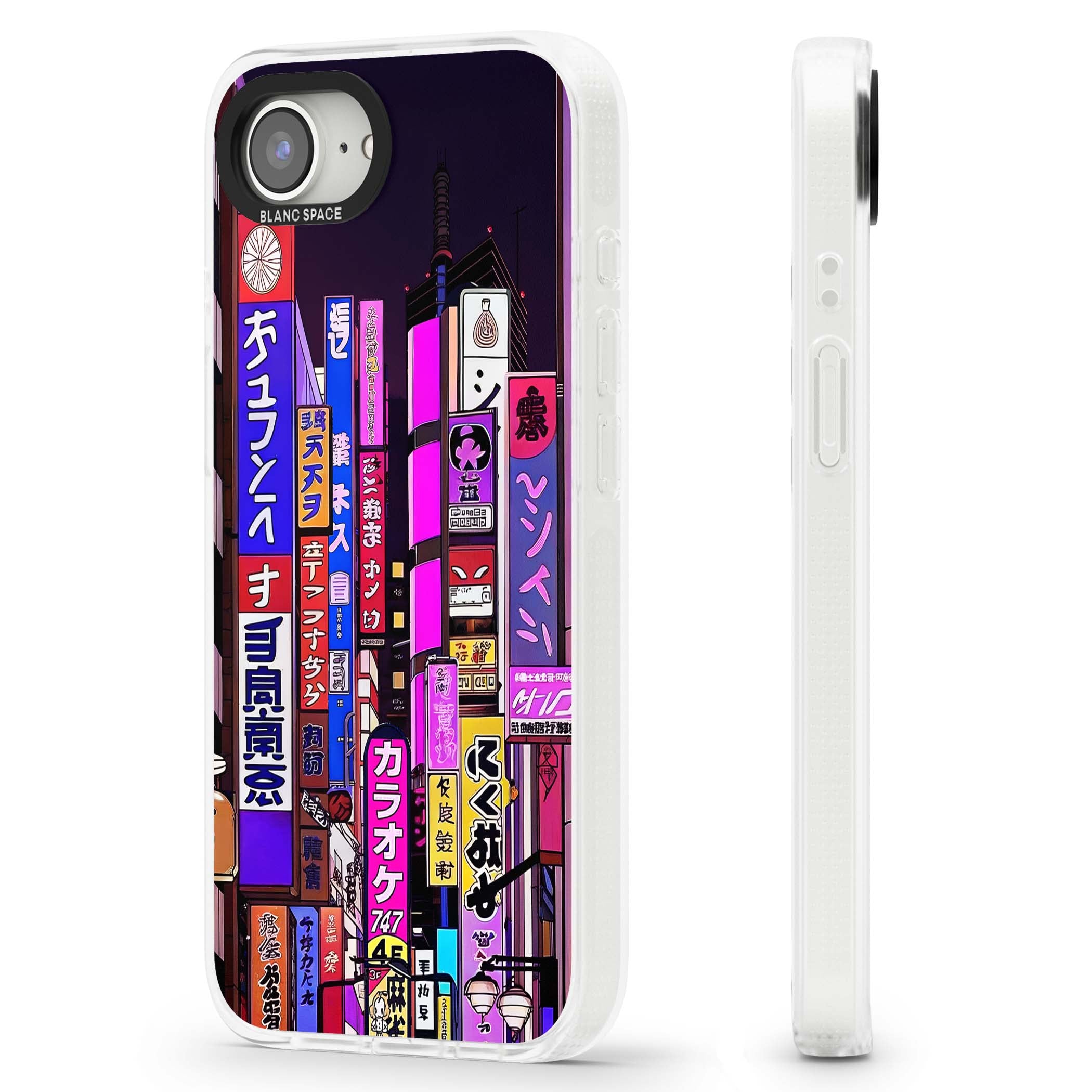 NEON NIGHT anime iPhone case | Clear Case Impact Air case for iPhone 16e, iPhone 17e