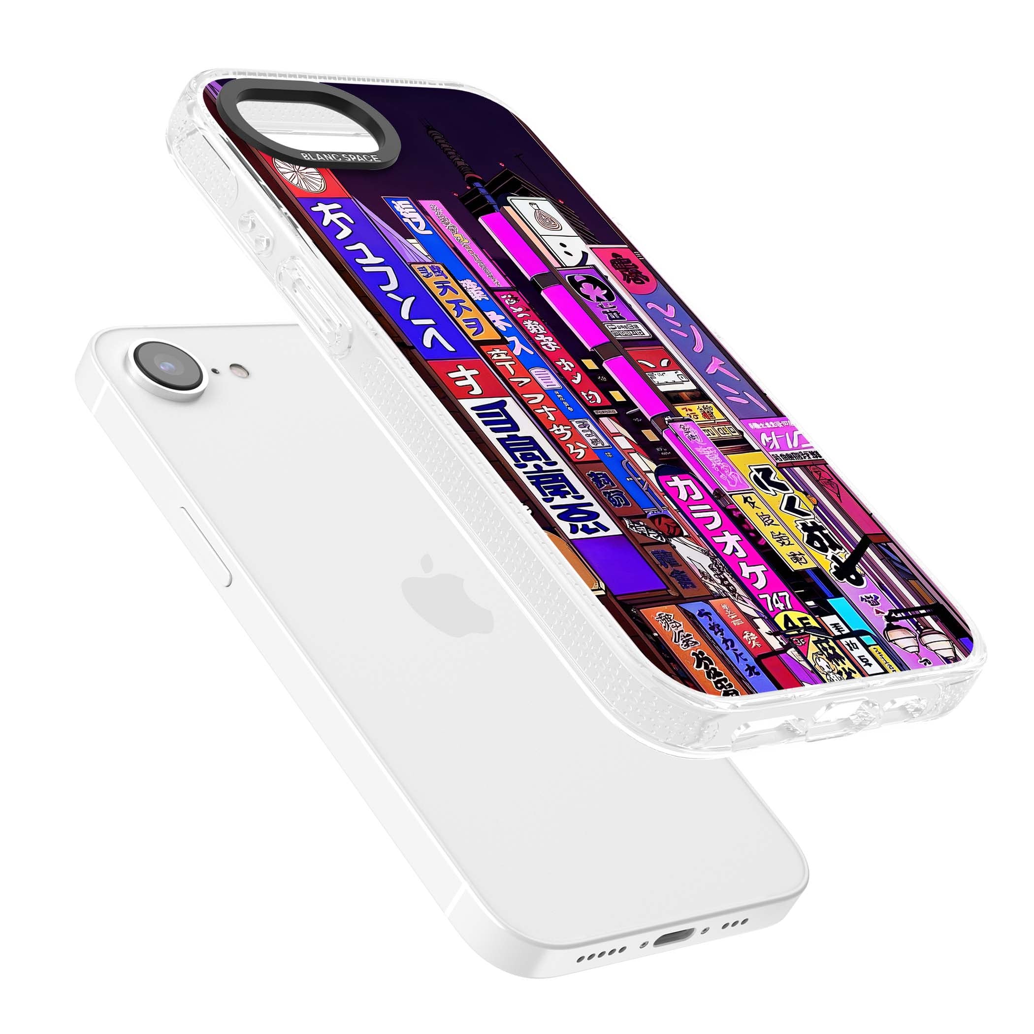 NEON NIGHT anime iPhone case | Clear Case Impact Air case for iPhone 16e, iPhone 17e