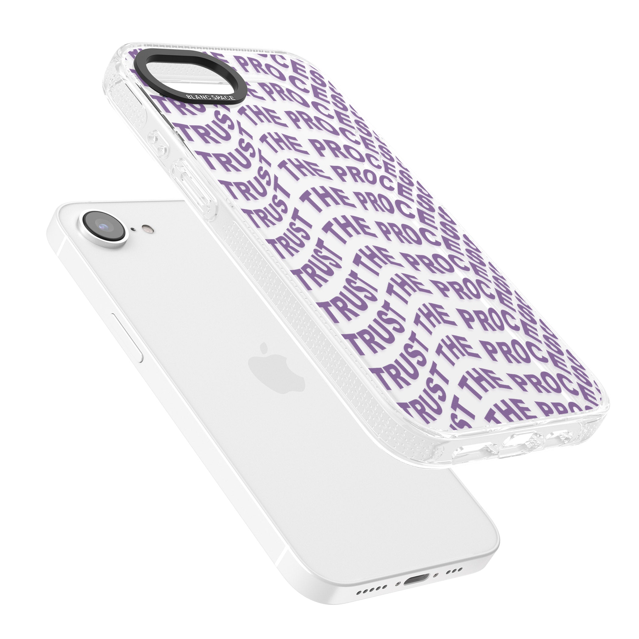 Trust The Process iPhone 16e Clear Case Impact Air - Blanc Space