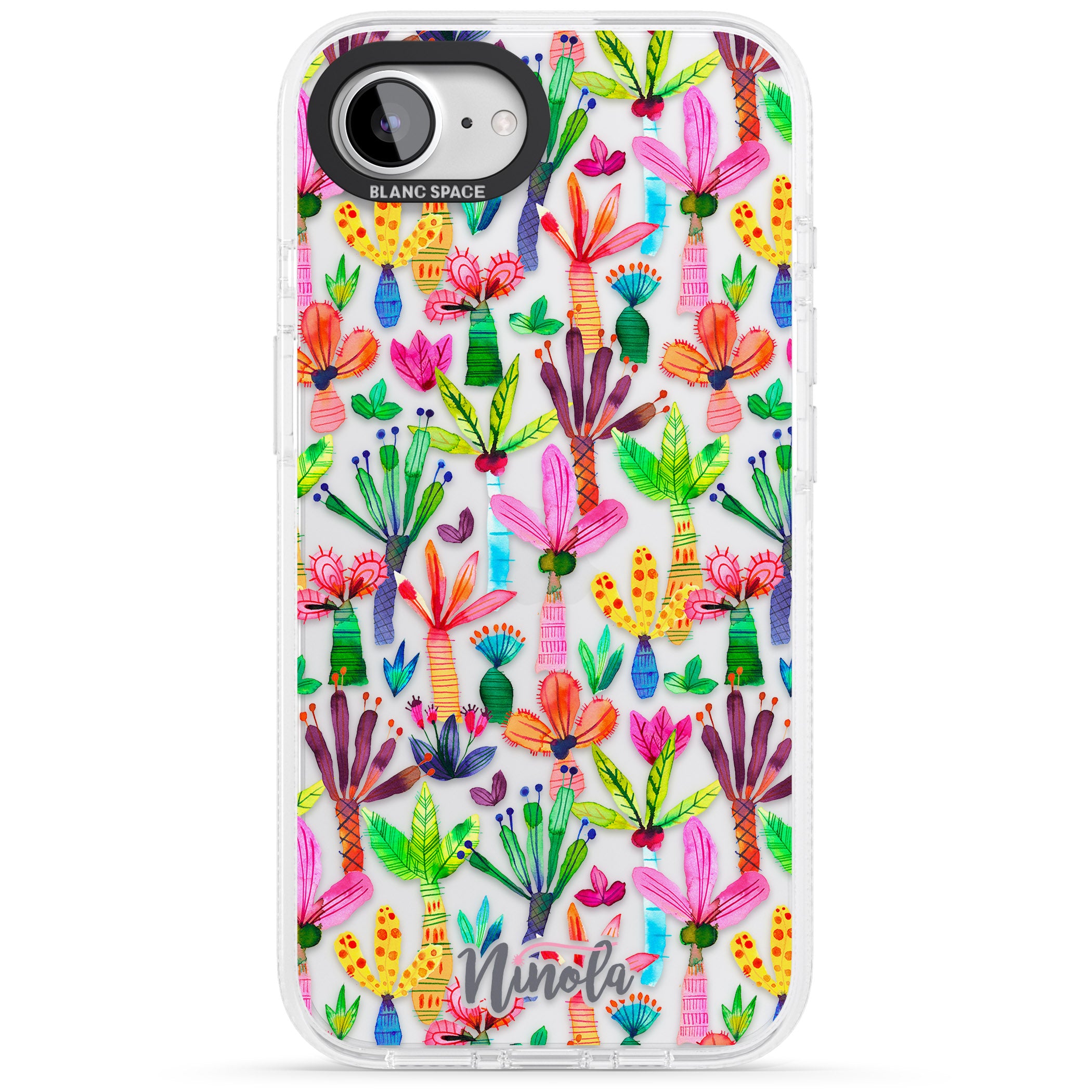 Palms Garden iPhone 16e Clear Case Impact Air - Blanc Space