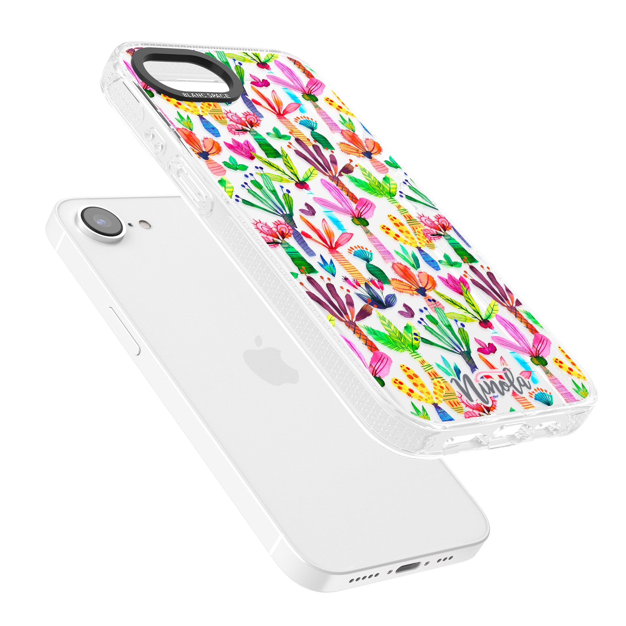 Palms Garden iPhone 16e Clear Case Impact Air - Blanc Space