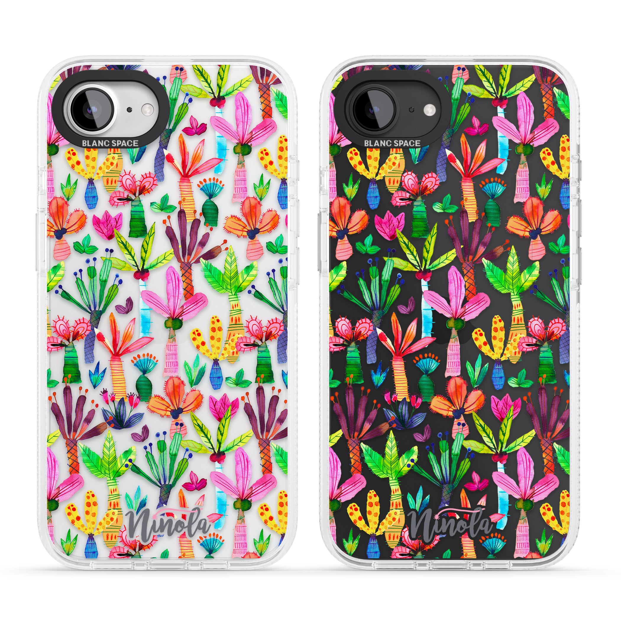 Palms Garden iPhone 16e Clear Case Impact Air - Blanc Space