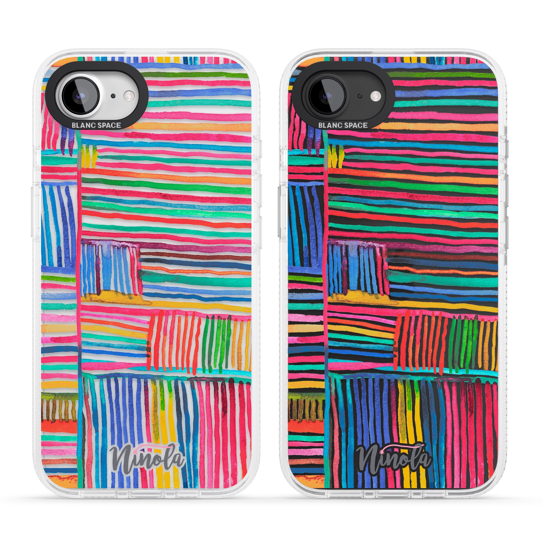 Watercolor Relaxing Lines iPhone 16e Clear Case Impact Air - Blanc Space