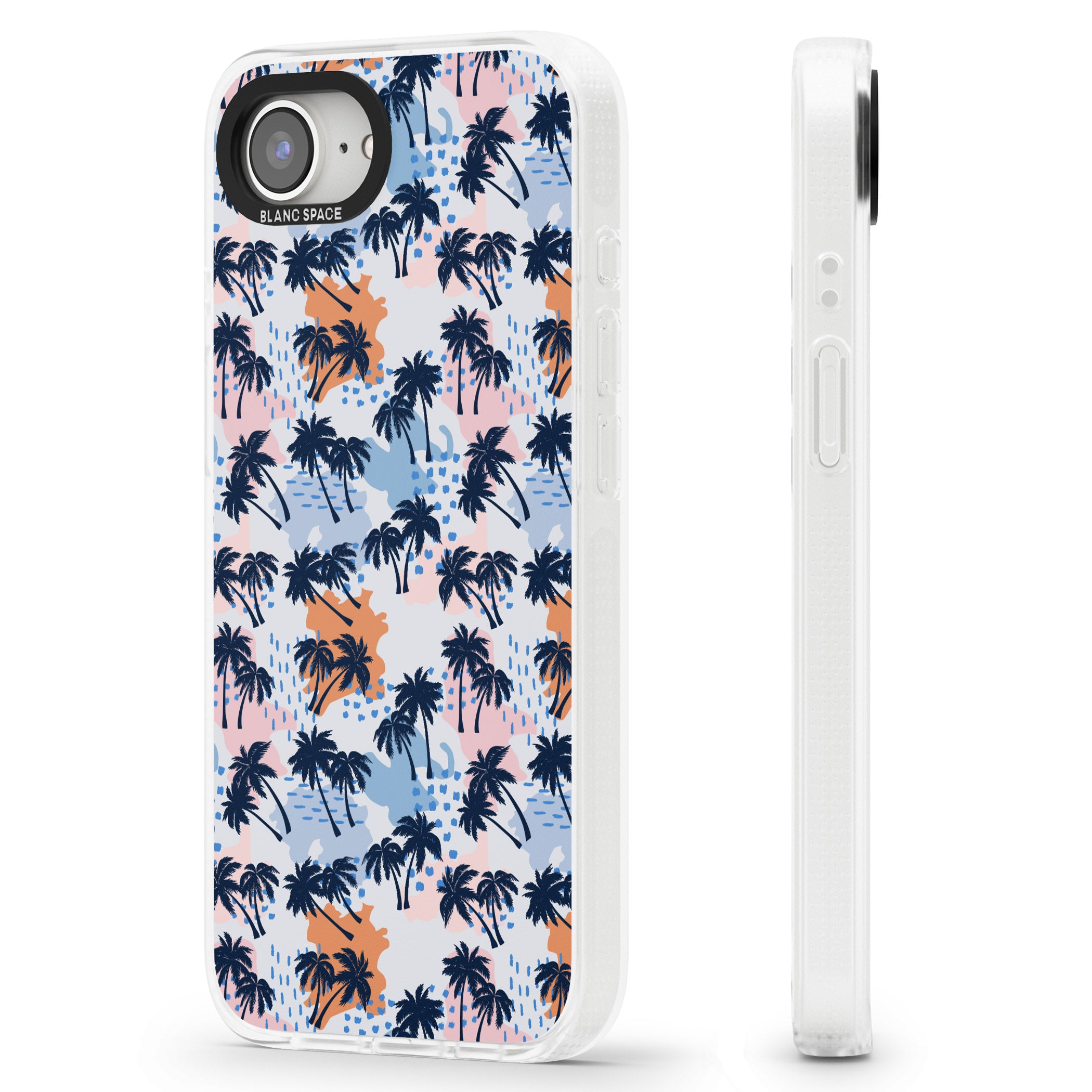Summer Palm Trees iPhone 16e Clear Case Impact Air - Blanc Space