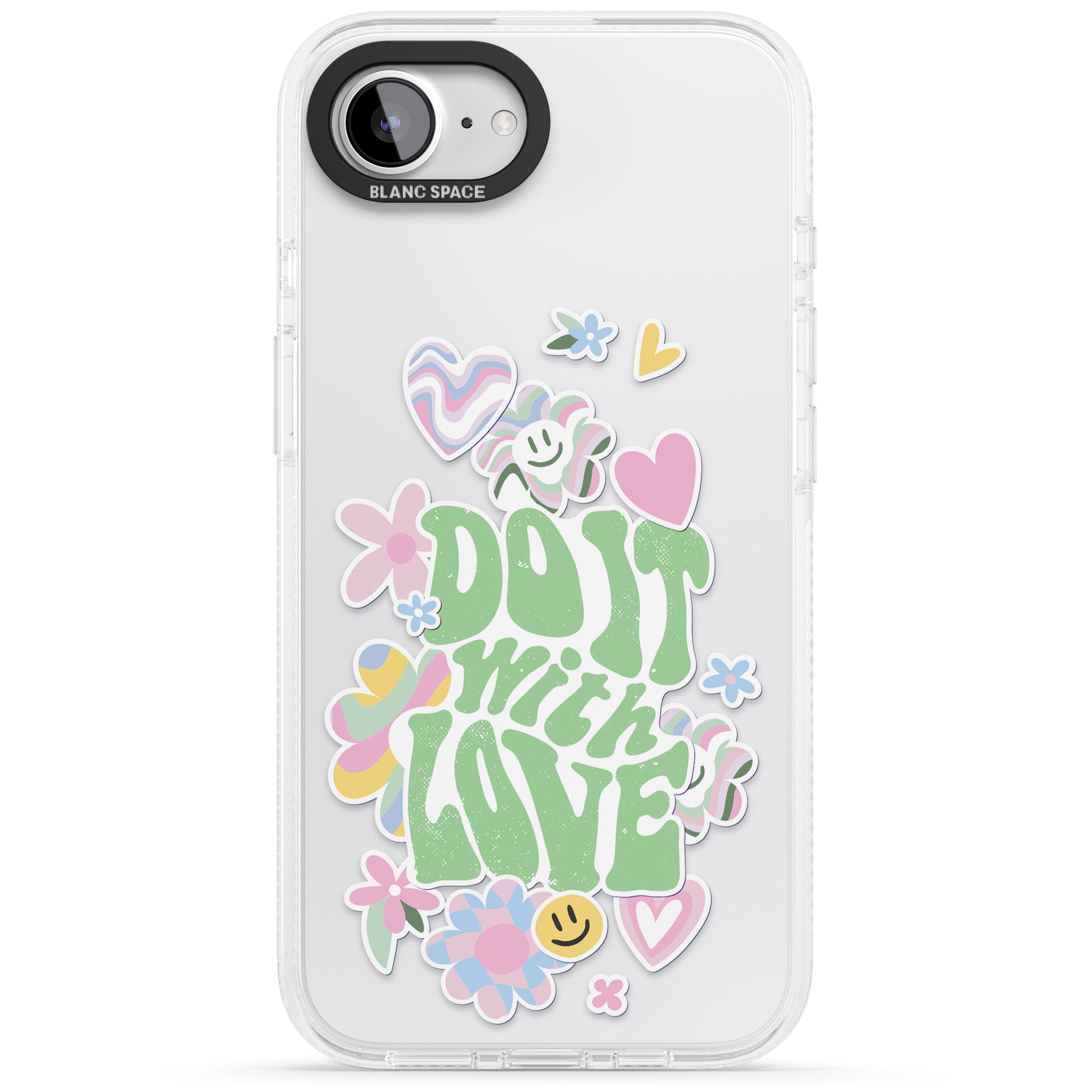 Do It With Love iPhone 16e Clear Case Impact Air - Blanc Space