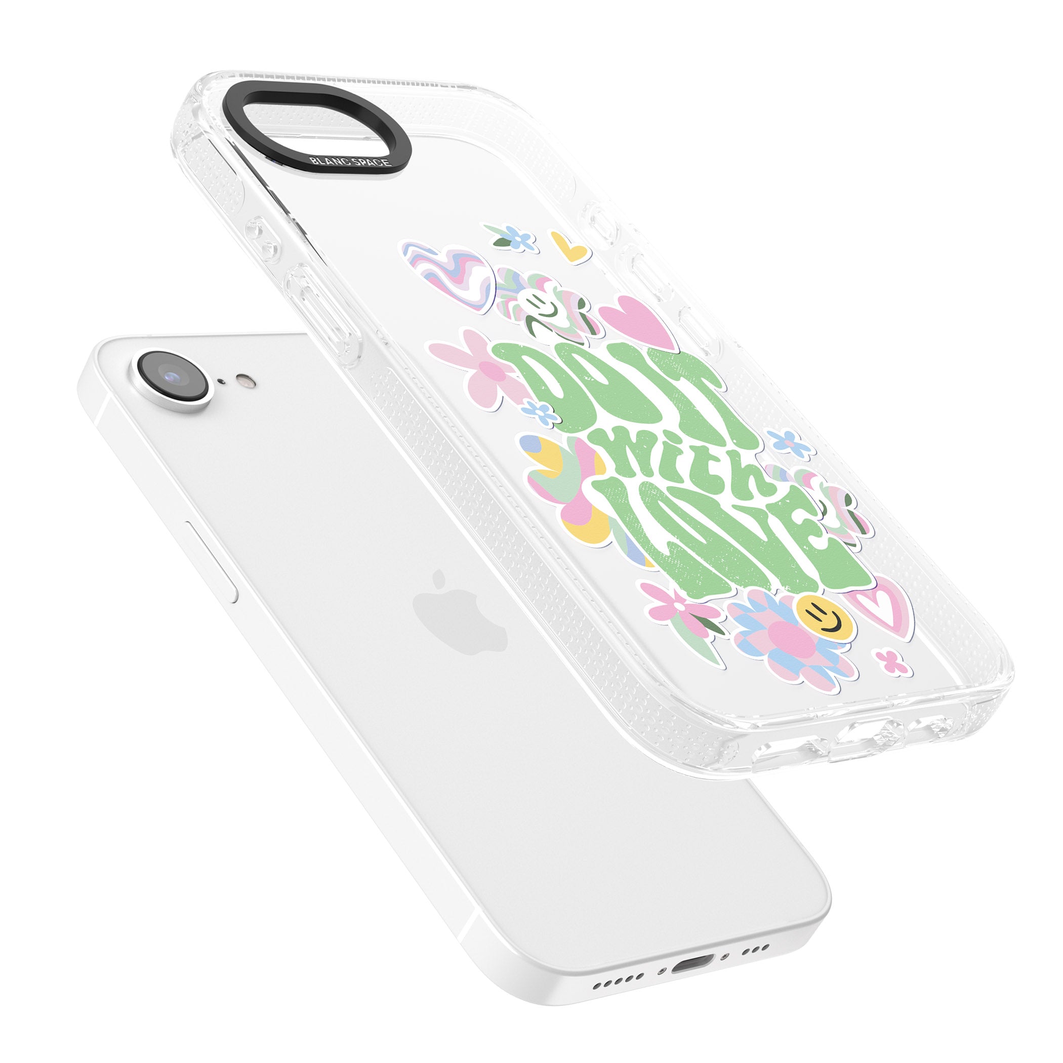 Do It With Love iPhone 16e Clear Case Impact Air - Blanc Space