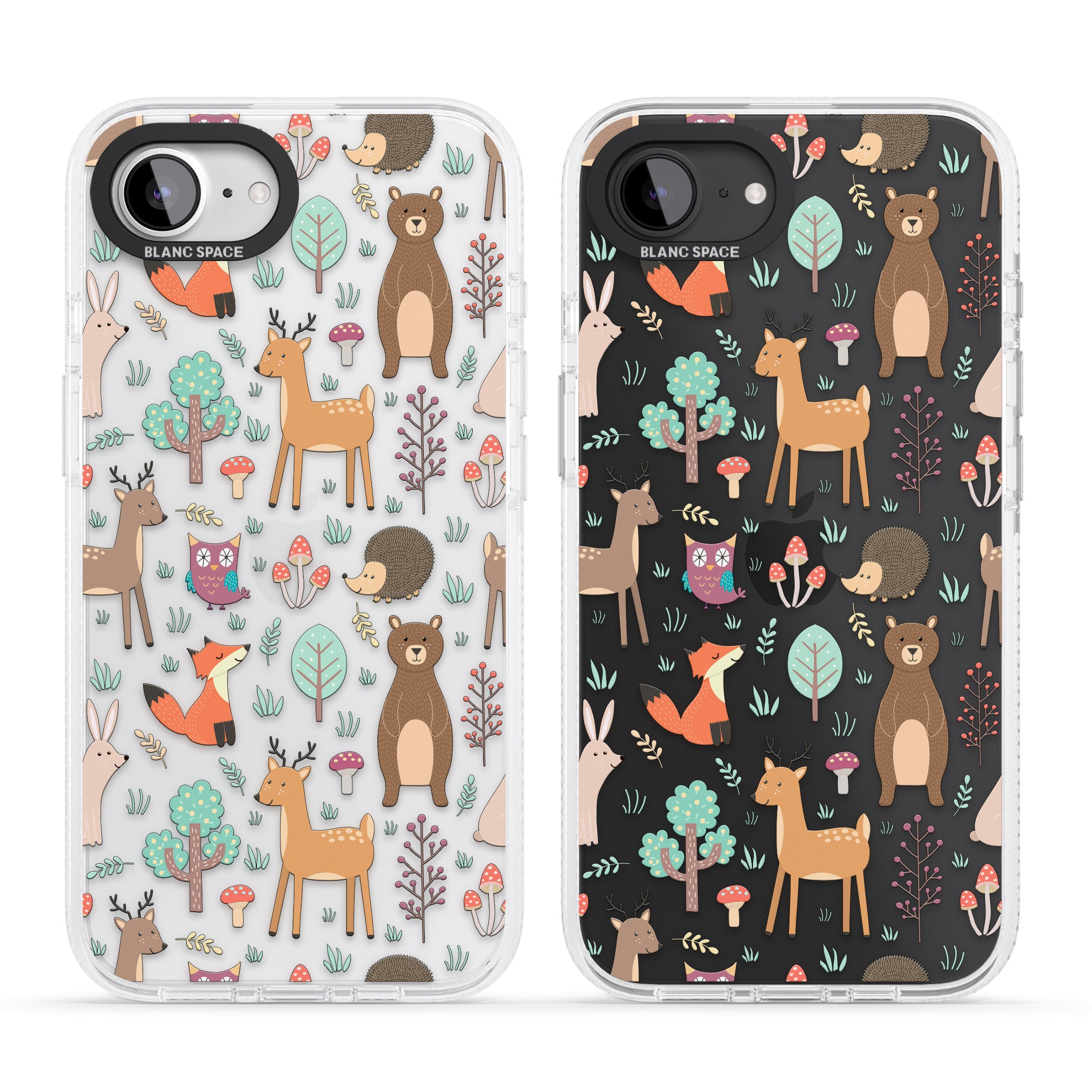 Wildlife Pattern iPhone 16e Clear Case Impact Air - Blanc Space