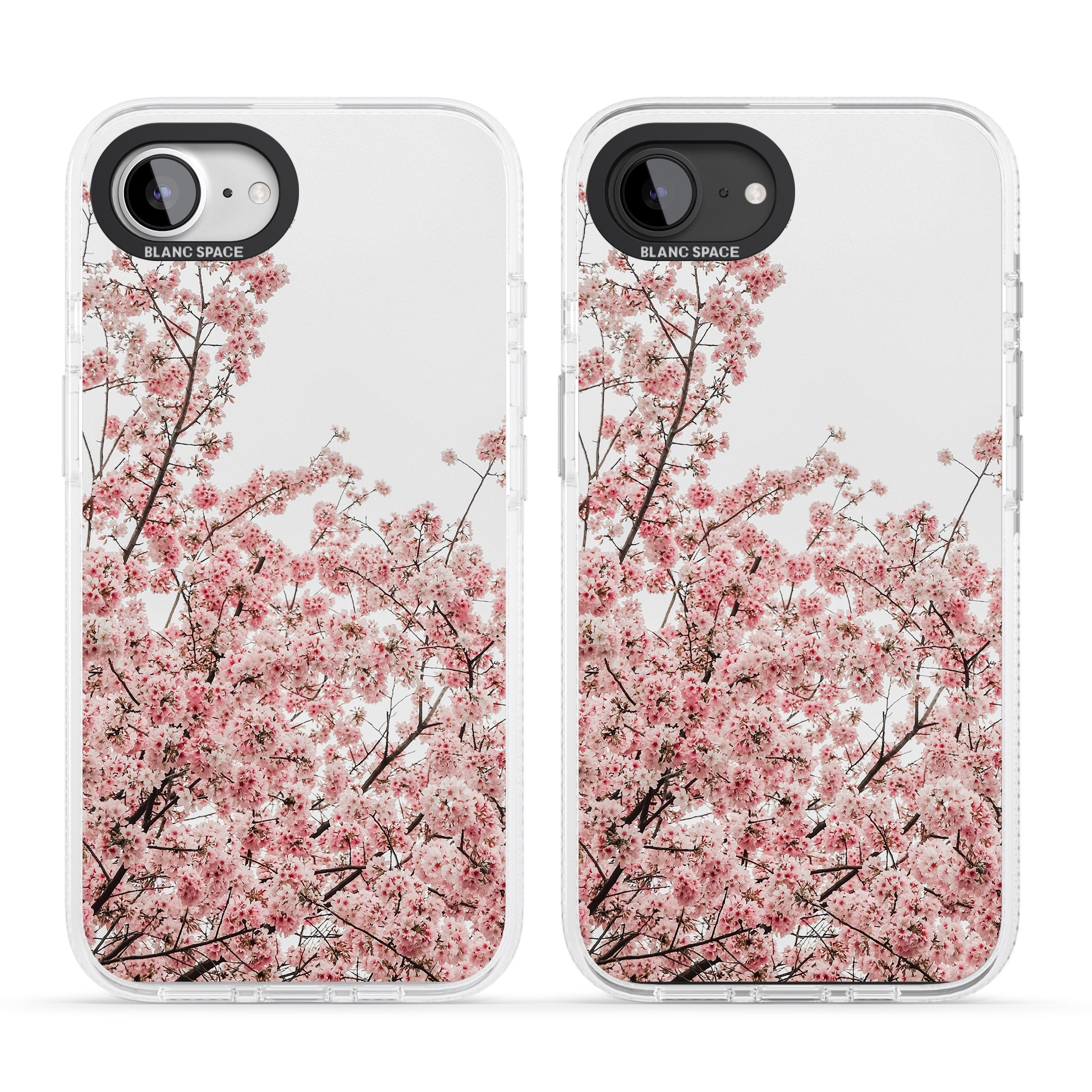 Cherry Blossoms - Real Floral Photographs iPhone 16e Clear Case Impact Air - Blanc Space