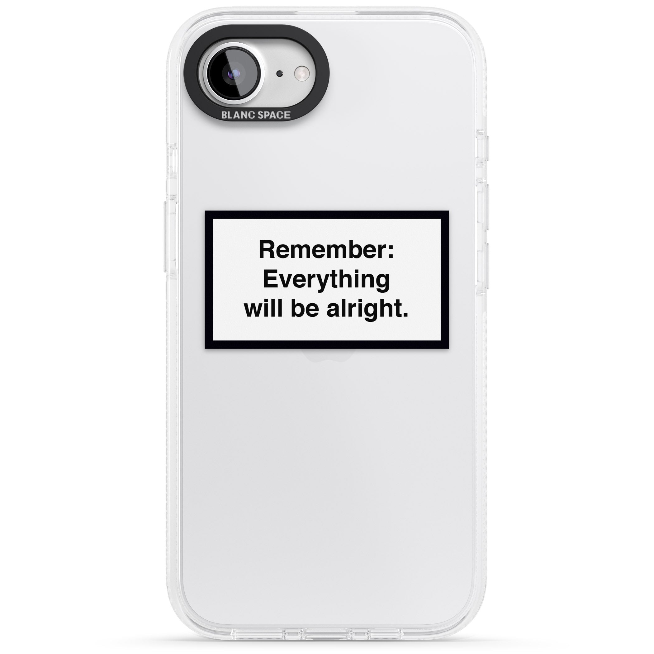 Everything Will Be Alright iPhone 16e Clear Case Impact Air - Blanc Space