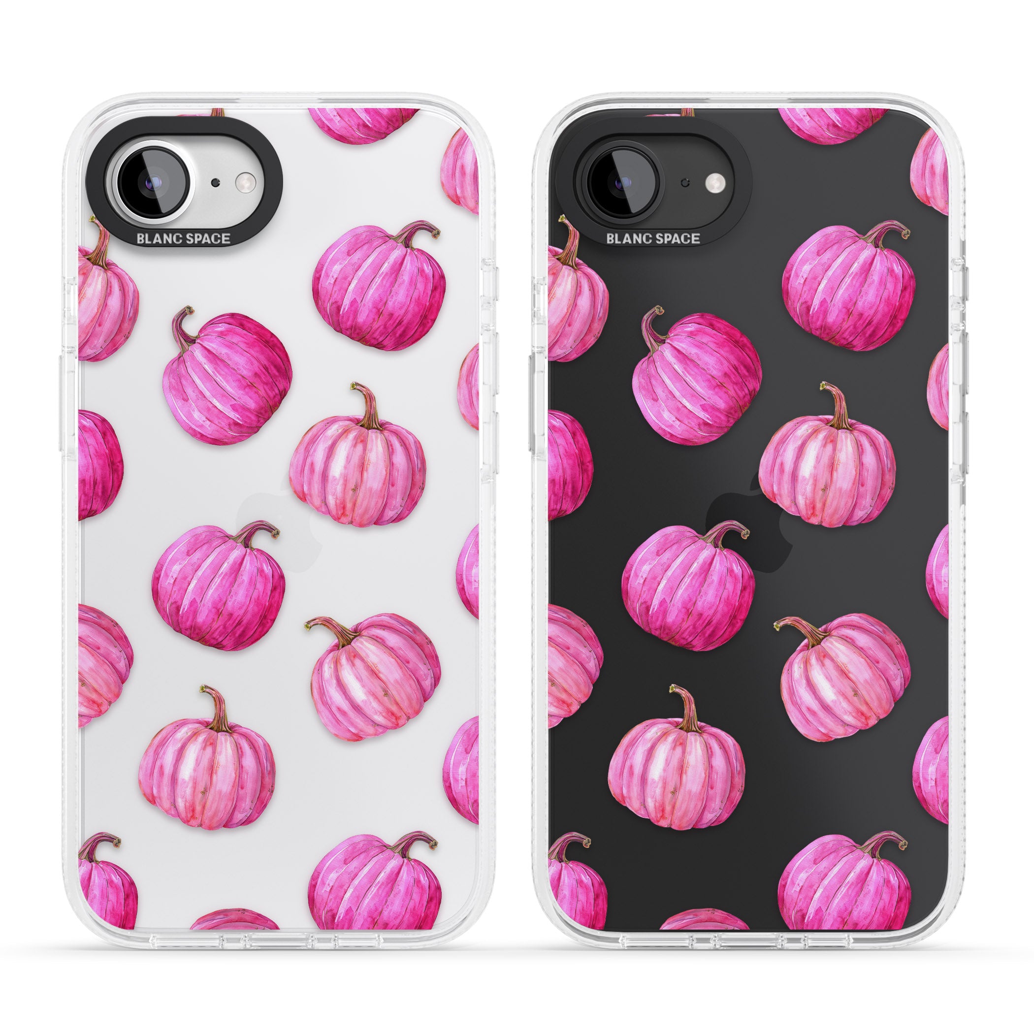 Pink Pumpkins iPhone 16e Clear Case Impact Air - Blanc Space