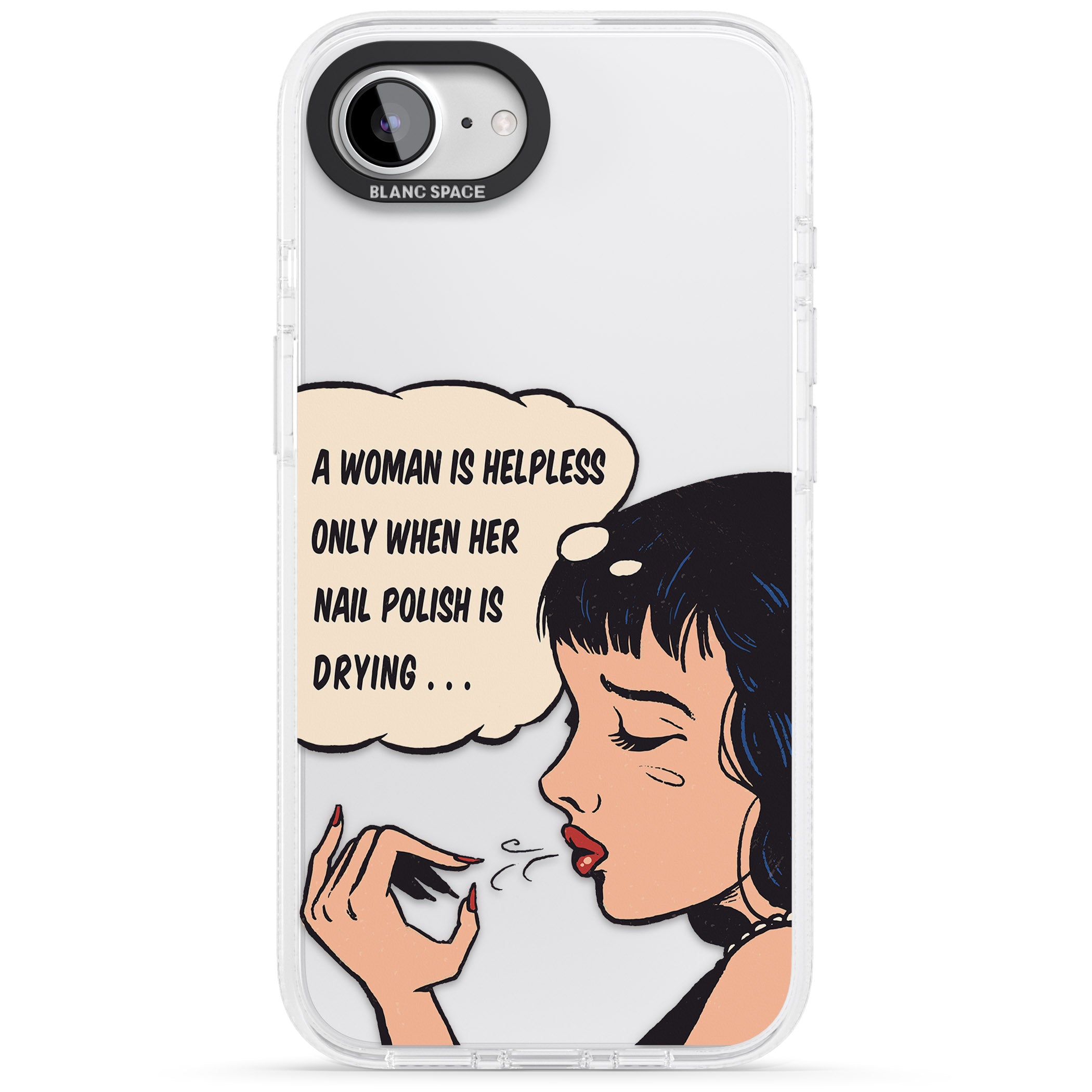 Drying Nails - Pop Art iPhone 16e Clear Case Impact Air - Blanc Space