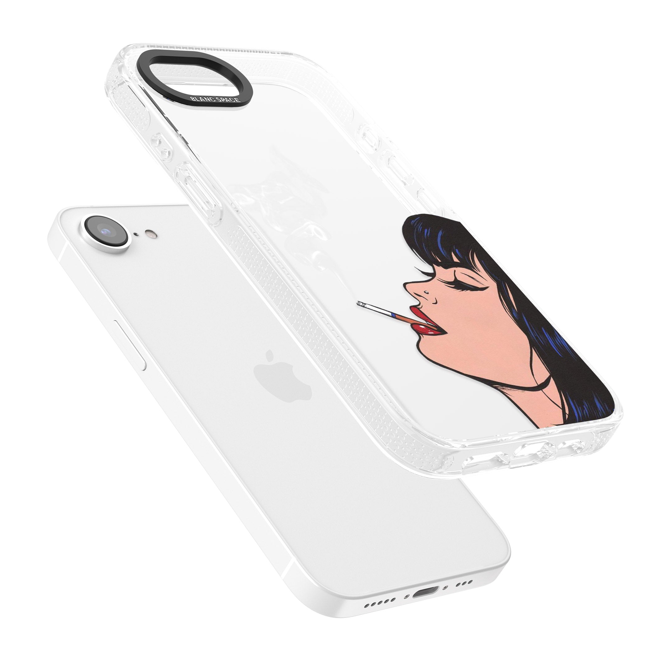Stress Relief - Pop Art iPhone 16e Clear Case Impact Air - Blanc Space
