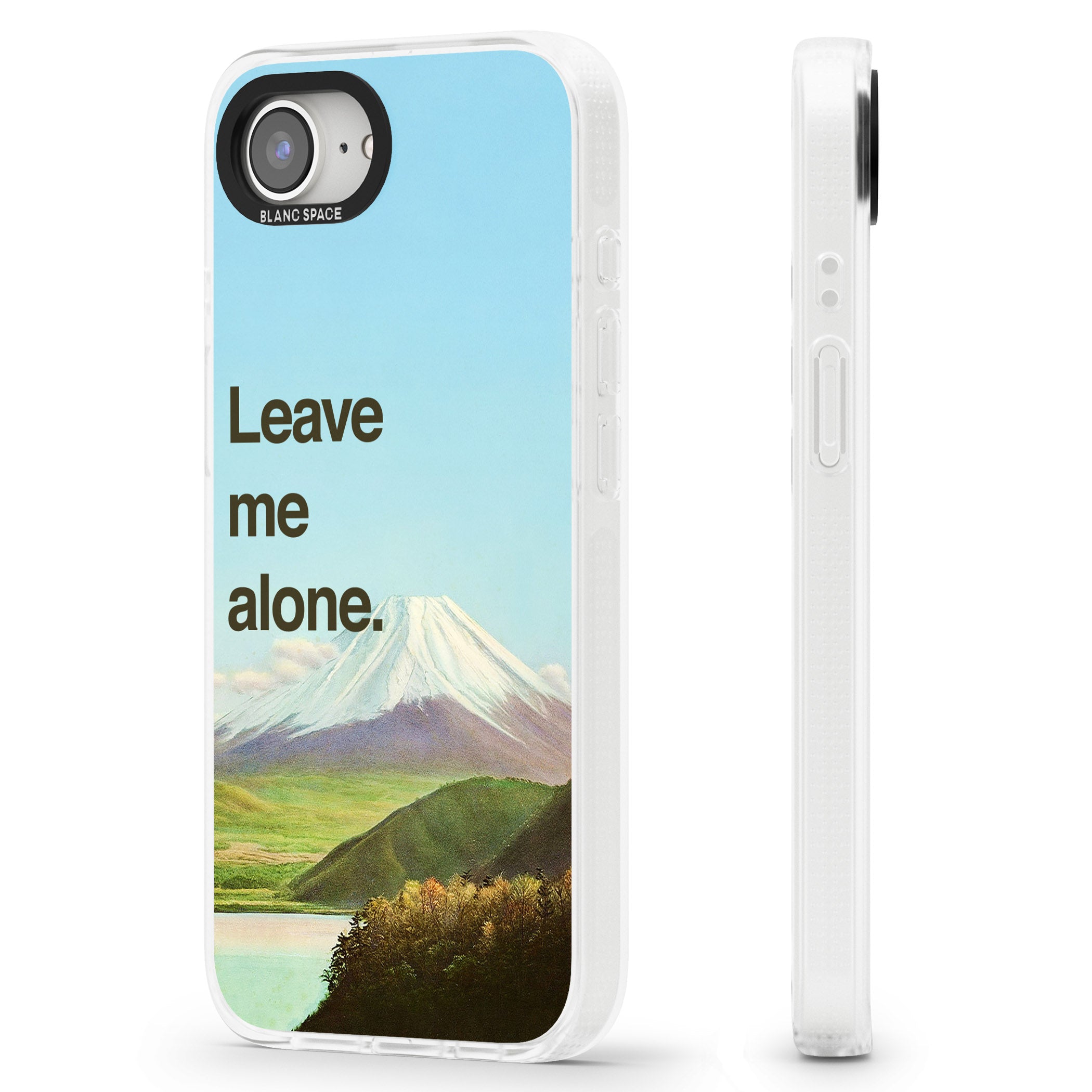 Leave me alone iPhone 16e Clear Case Impact Air - Blanc Space