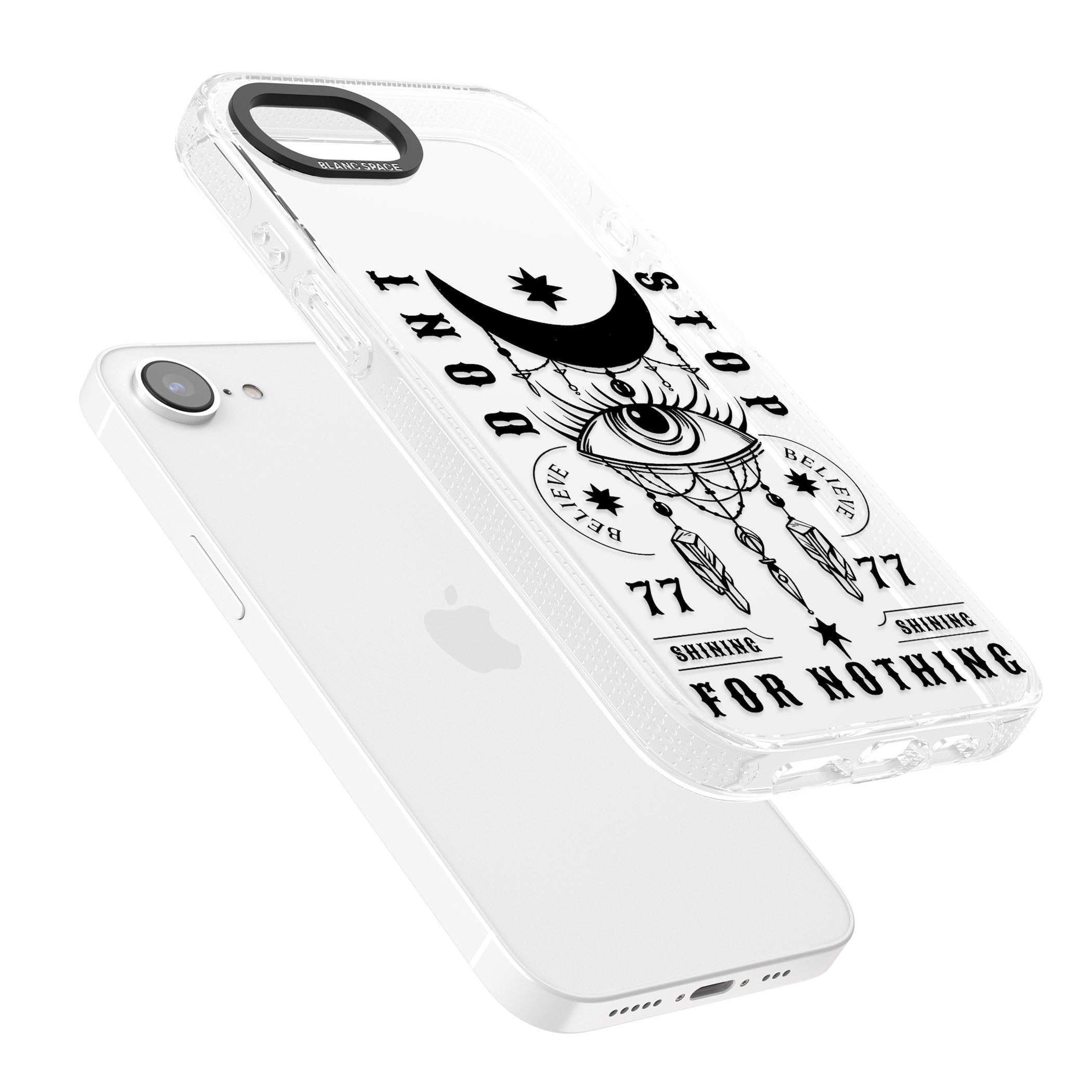 Don't Stop For Nothing iPhone 16e Clear Case Impact Air - Blanc Space