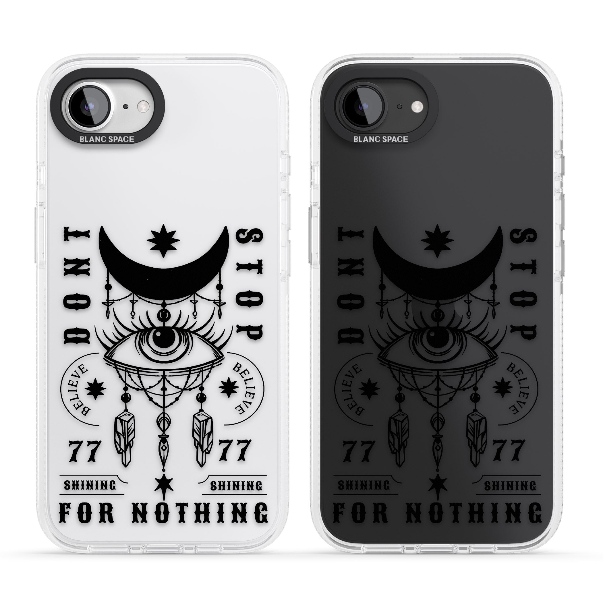 Don't Stop For Nothing iPhone 16e Clear Case Impact Air - Blanc Space