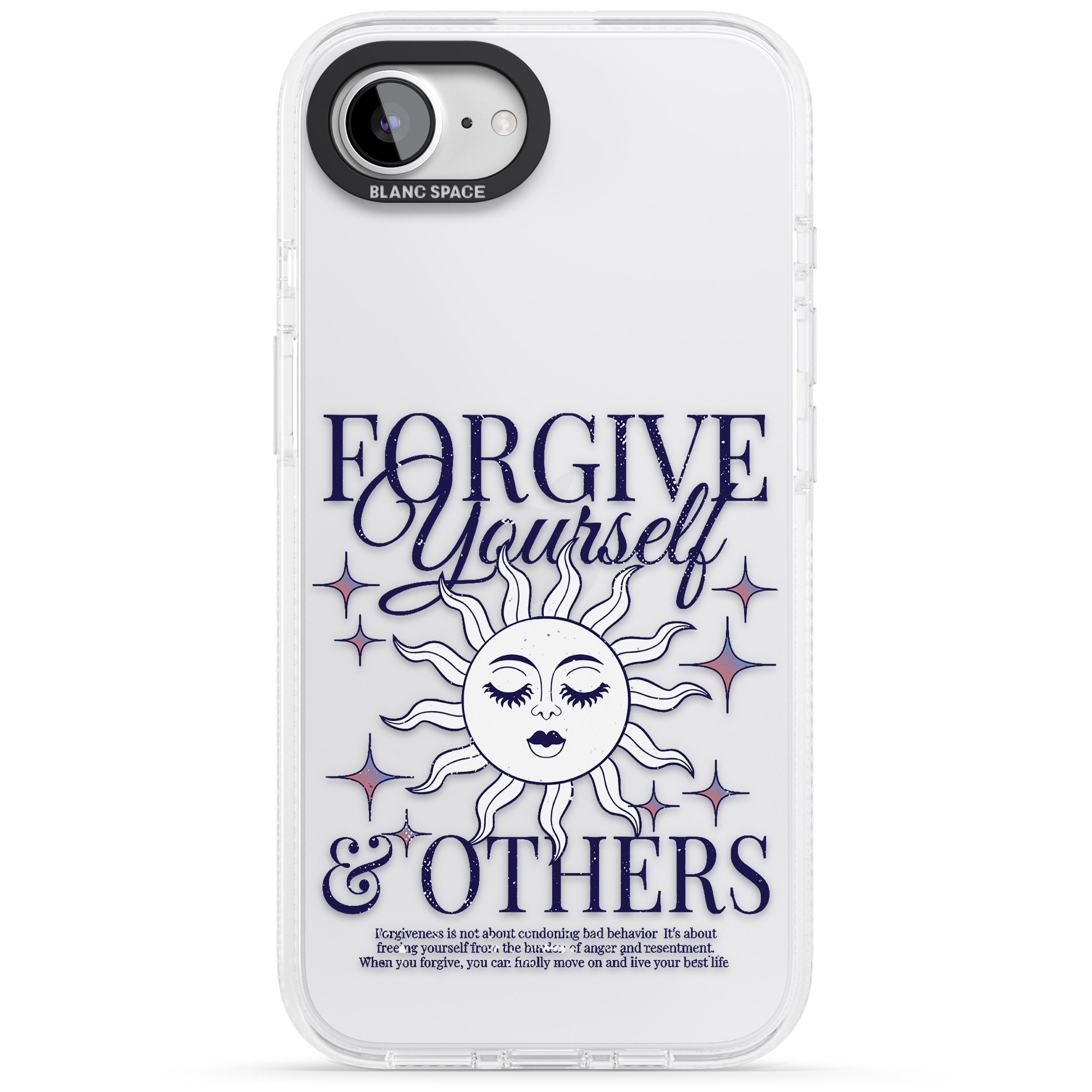 Forgiveness iPhone 16e Clear Case Impact Air - Blanc Space