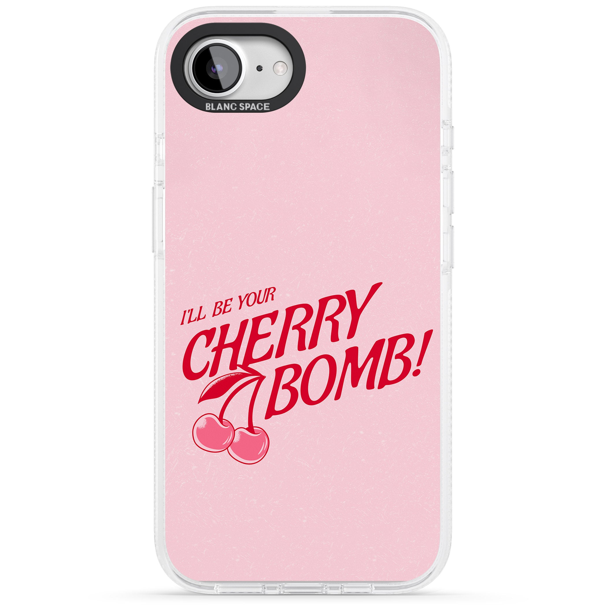 Your Cherry Bomb iPhone 16e Clear Case Impact Air - Blanc Space