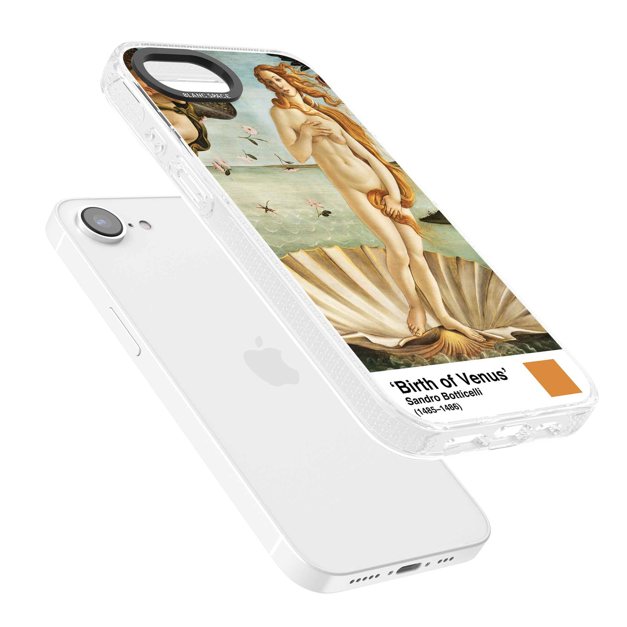 The Birth of Venus iPhone 16e Clear Case Impact Air - Blanc Space