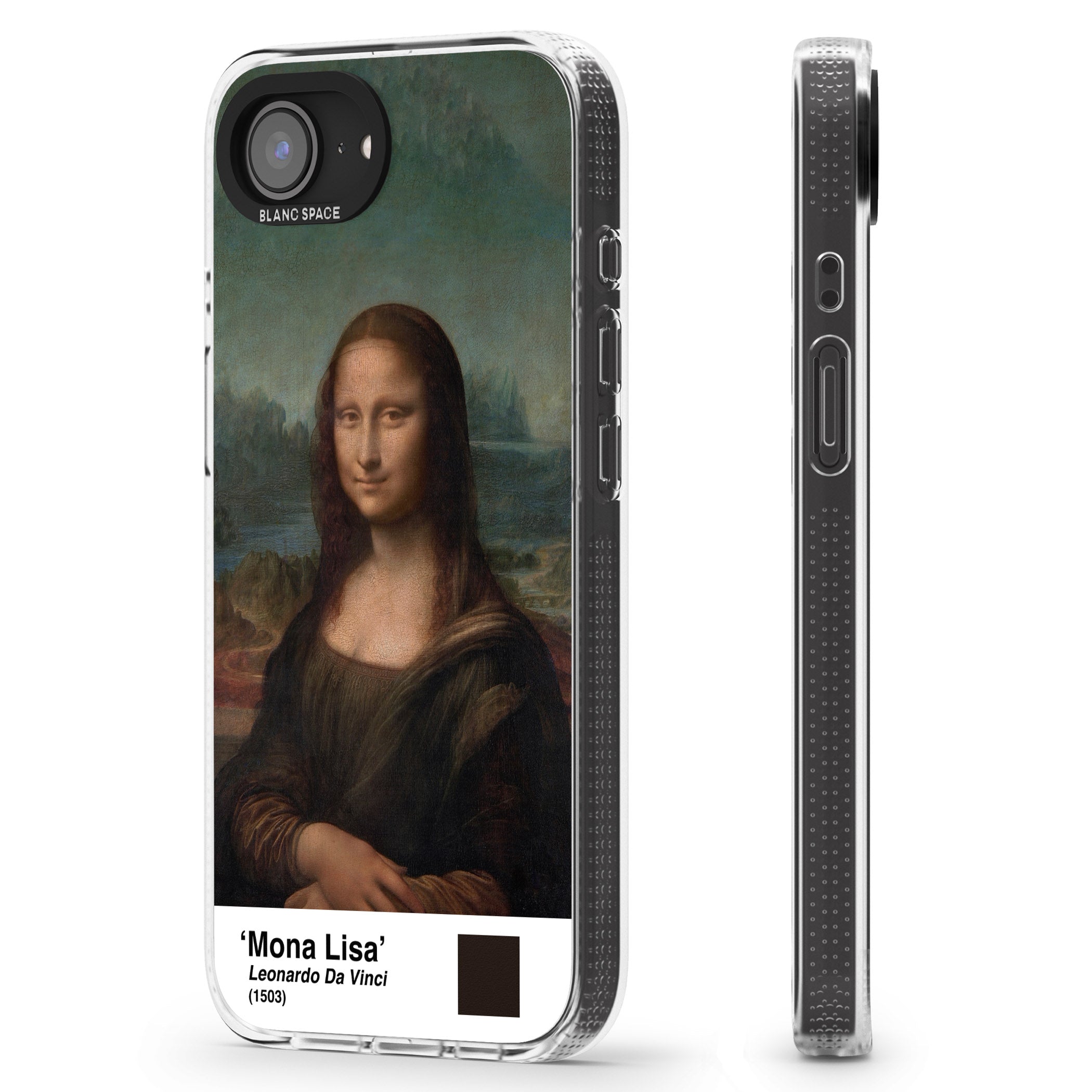 Mona Lisa iPhone 16e Clear Case Impact Air - Blanc Space