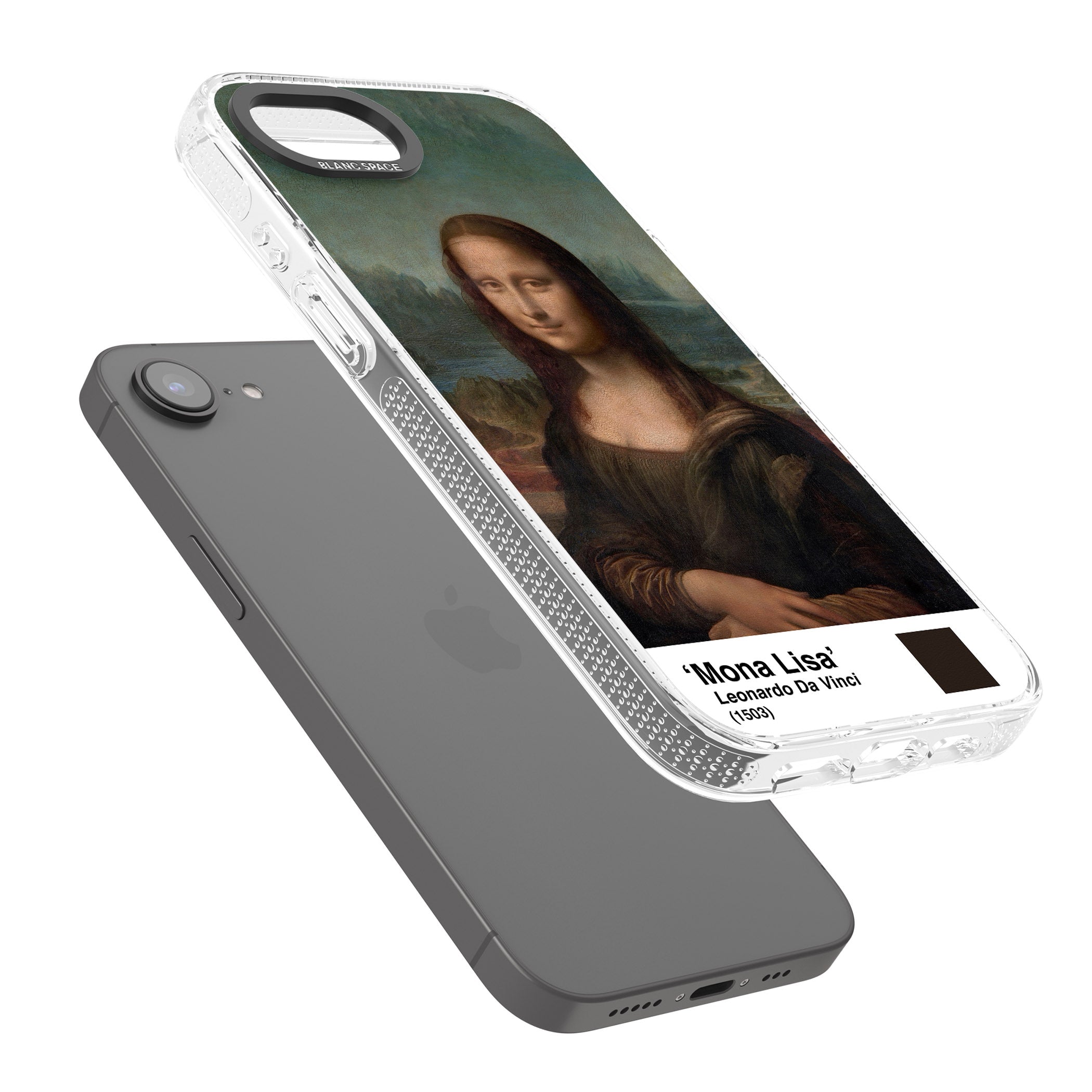 Mona Lisa iPhone 16e Clear Case Impact Air - Blanc Space