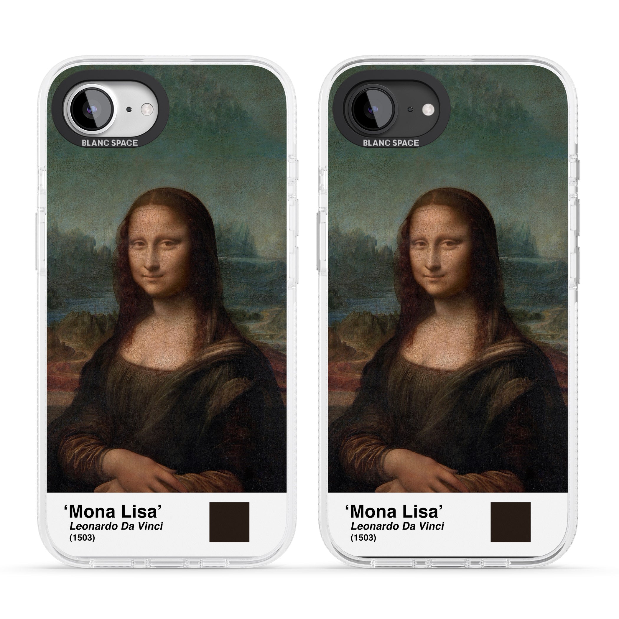Mona Lisa iPhone 16e Clear Case Impact Air - Blanc Space