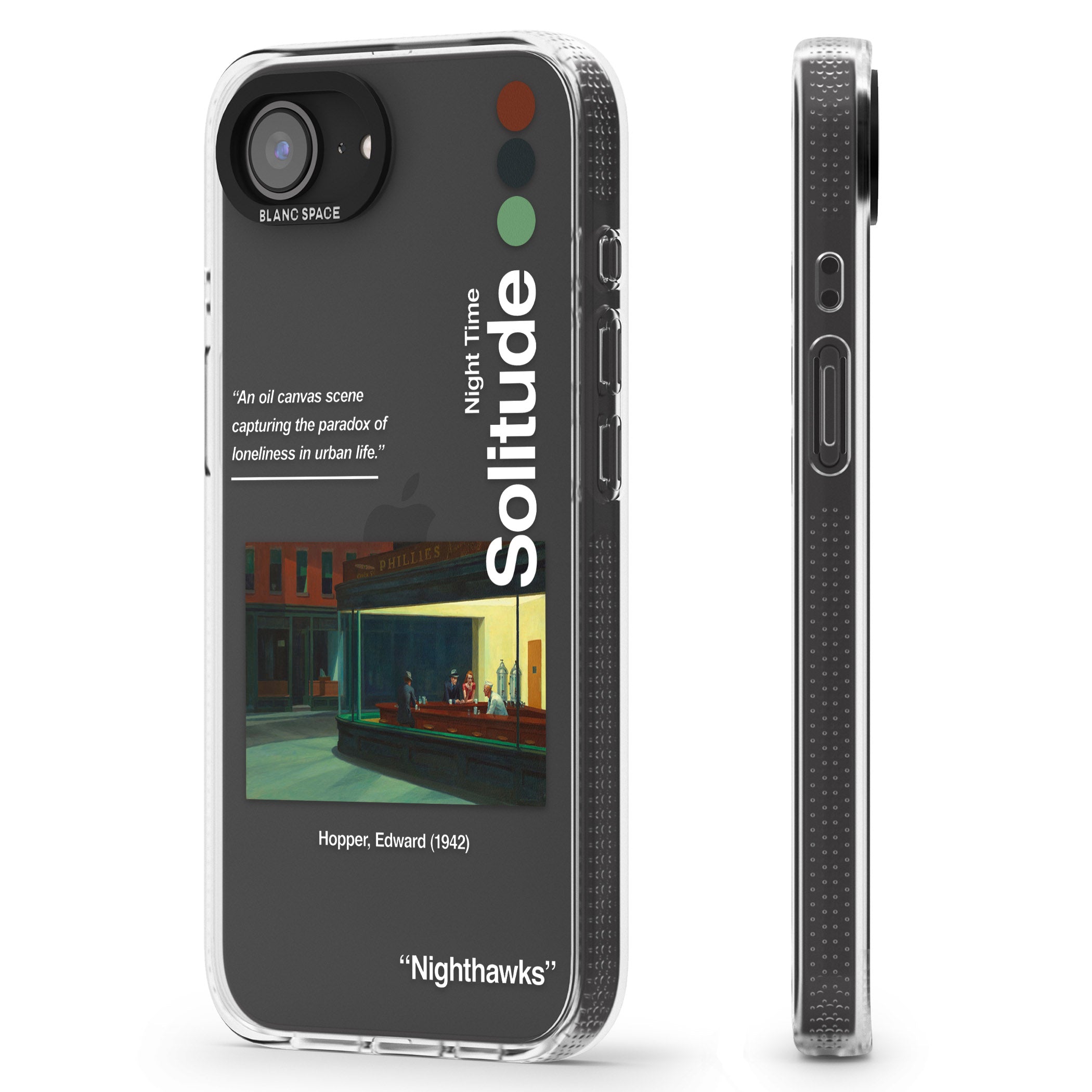 Nighthawks iPhone 16e Clear Case Impact Air - Blanc Space