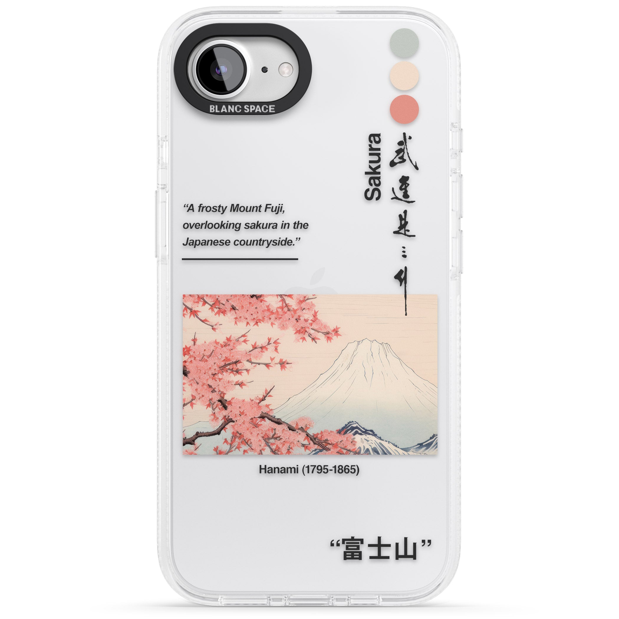 Hanami iPhone 16e Clear Case Impact Air - Blanc Space