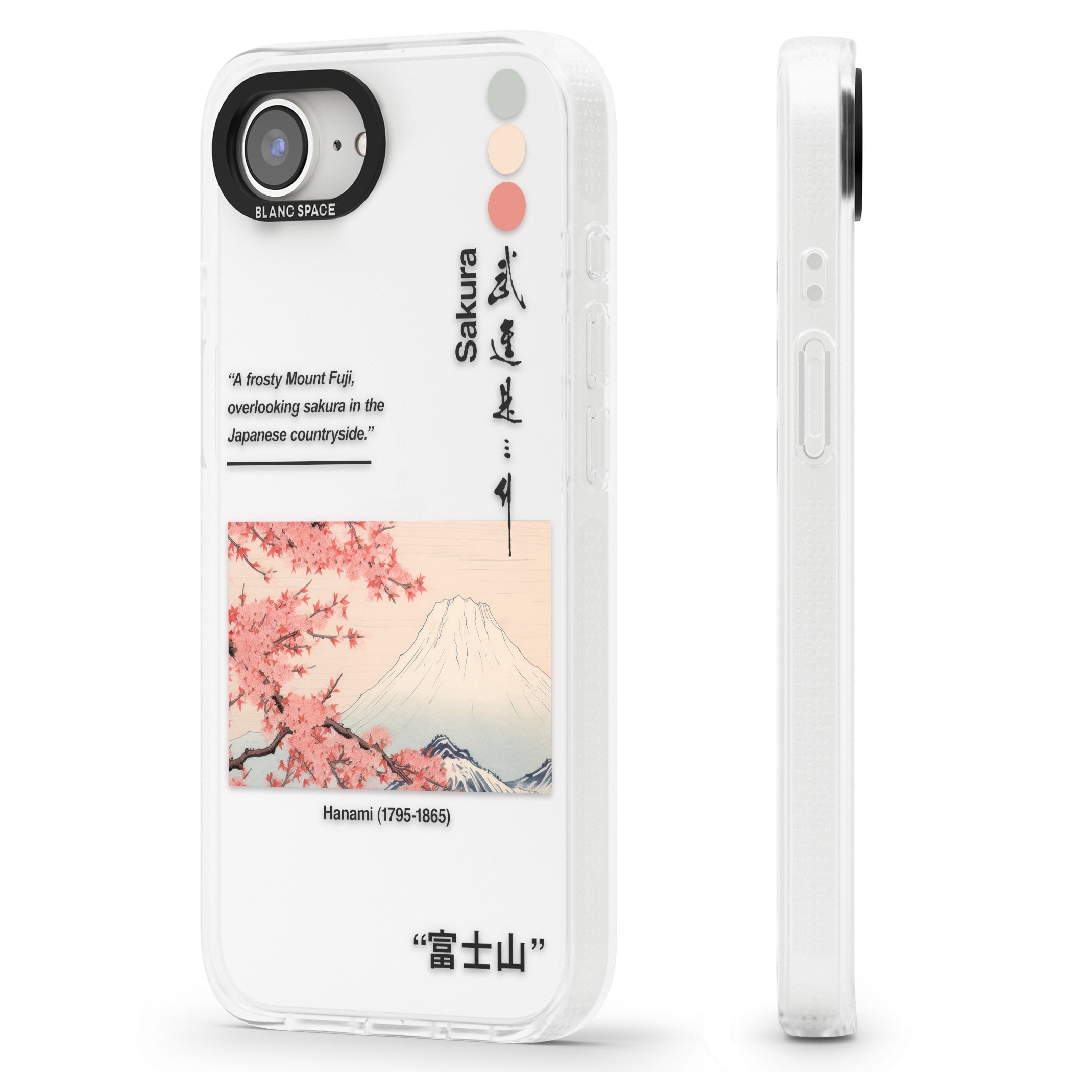 Hanami iPhone 16e Clear Case Impact Air - Blanc Space
