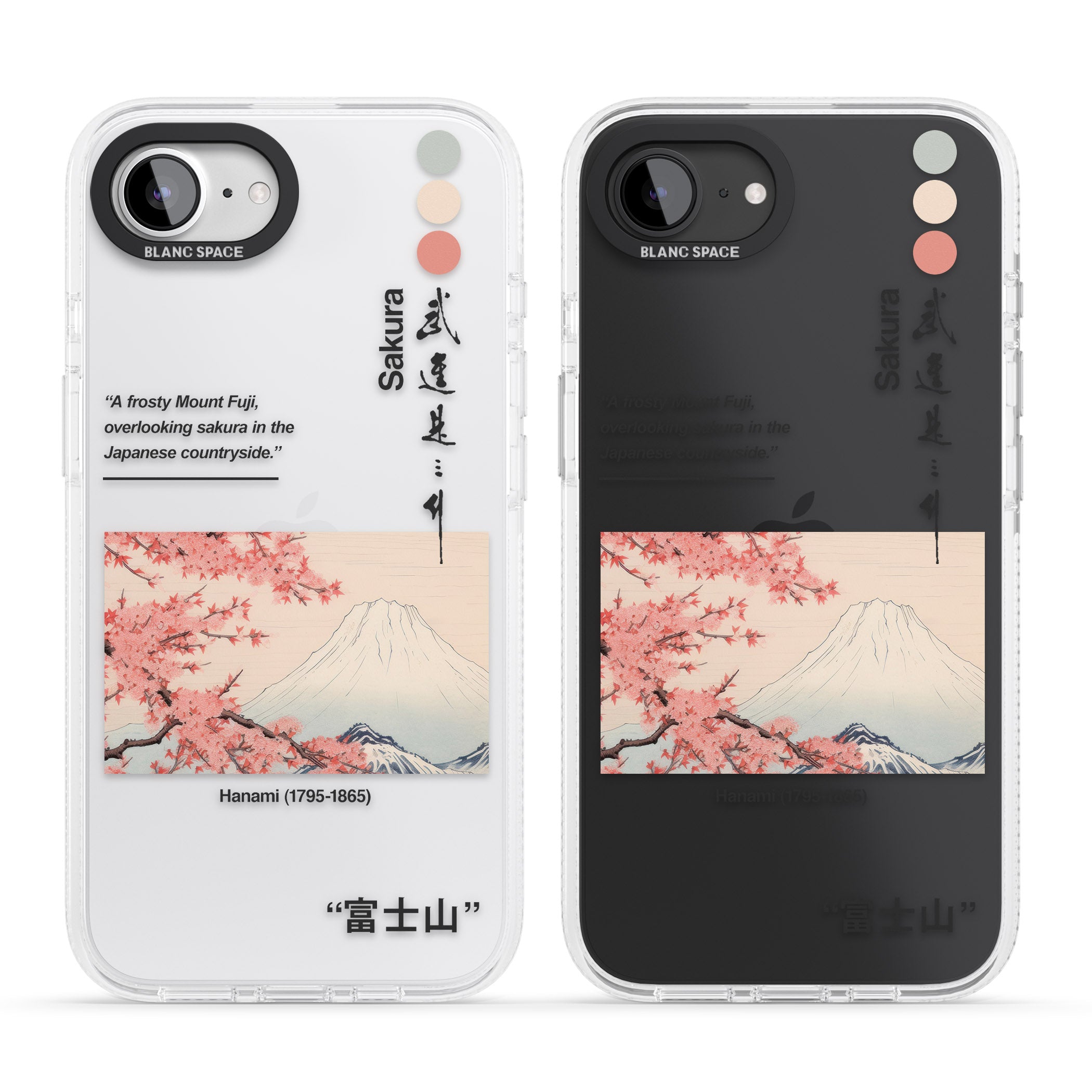 Hanami iPhone 16e Clear Case Impact Air - Blanc Space