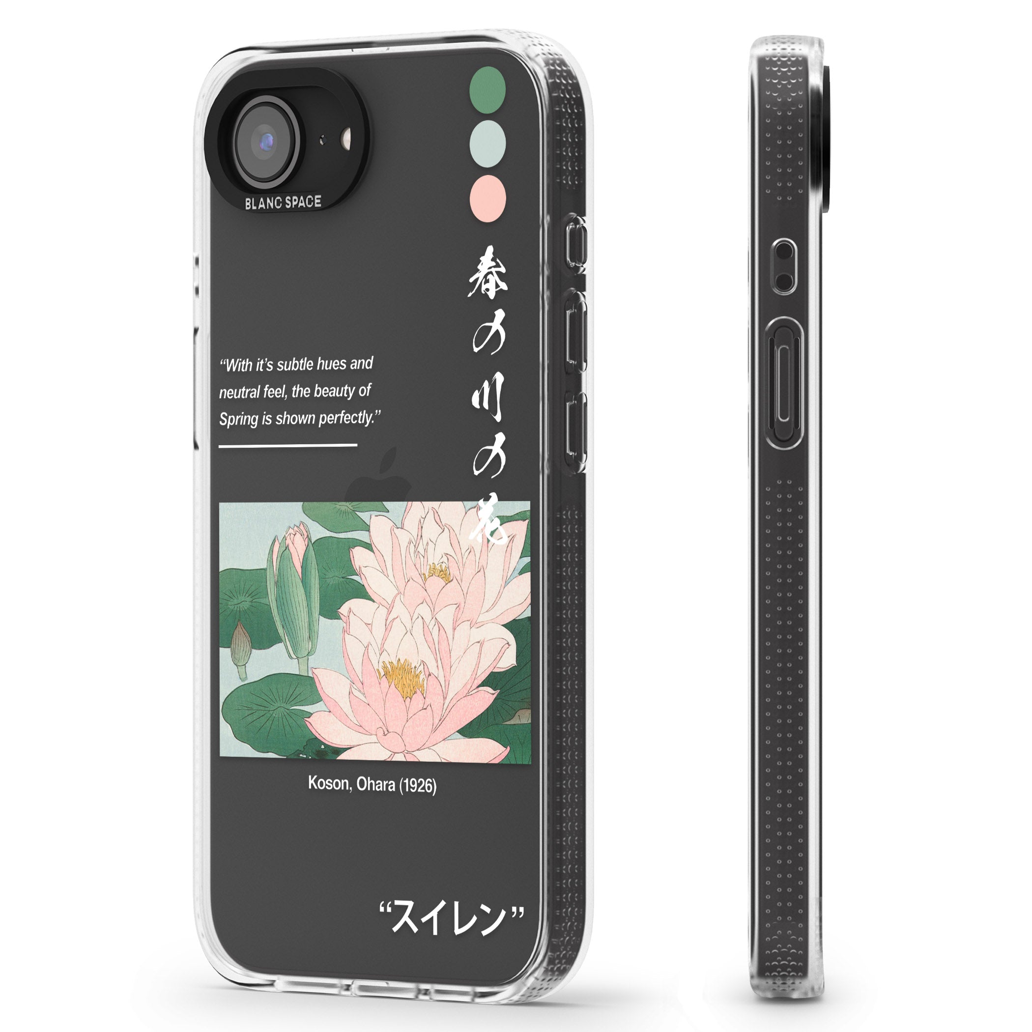 Water Lily iPhone 16e Clear Case Impact Air - Blanc Space