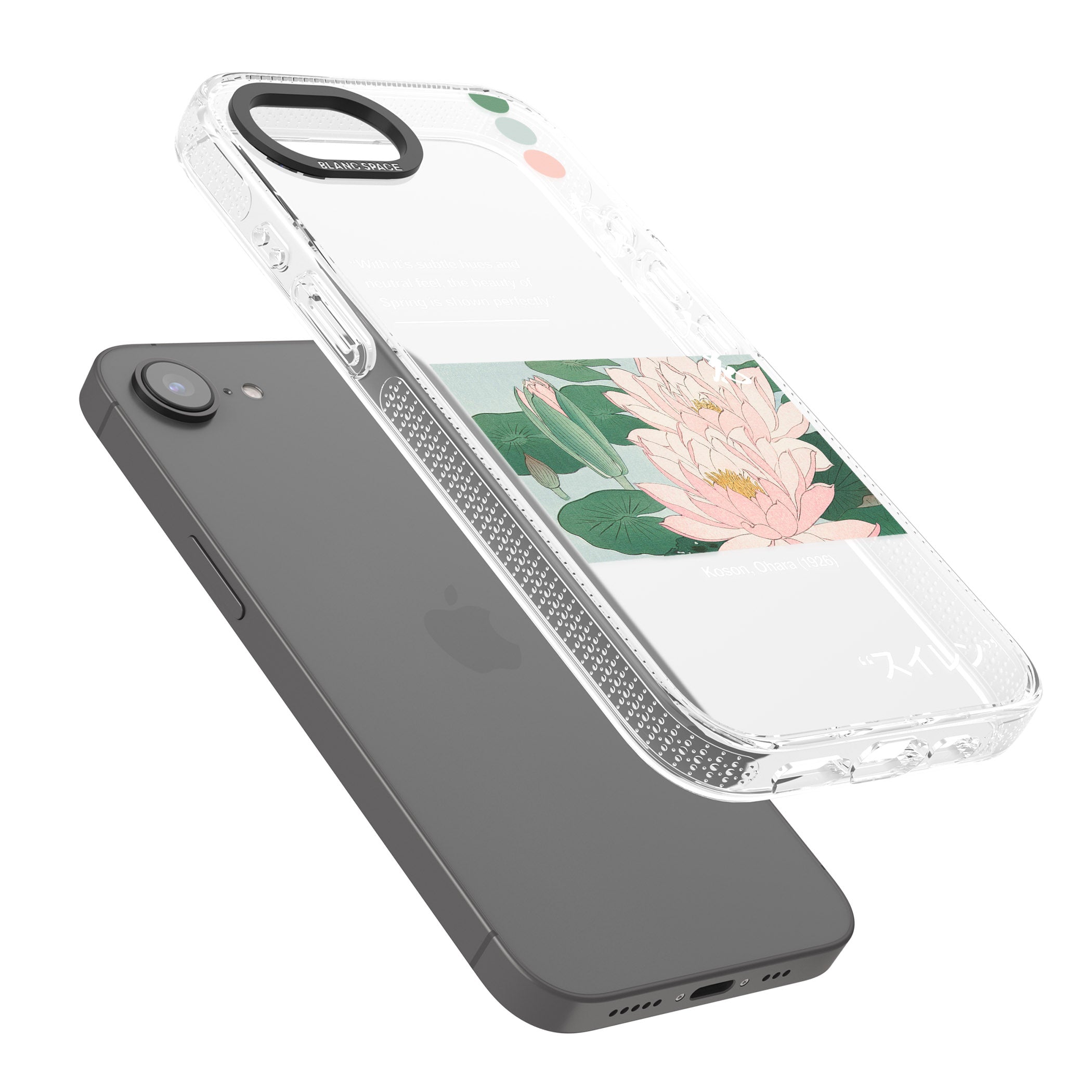Water Lily iPhone 16e Clear Case Impact Air - Blanc Space